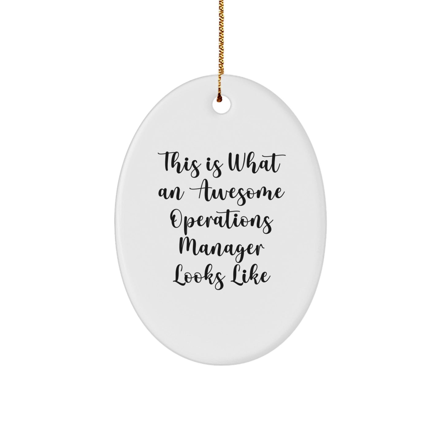 Funny Operations Manager Gifts from Men - This Is What An Awesome Operations Manager Looks Like Oval Ornament for Christmas - Image 1
