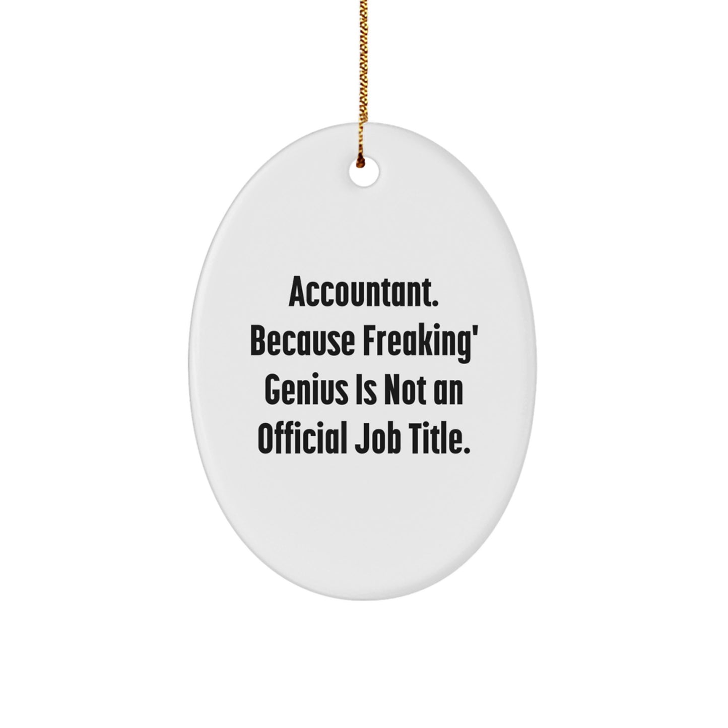Accountant Oval Ornament Gifts from Friends and Family for Christmas Unique Presents - Image 1