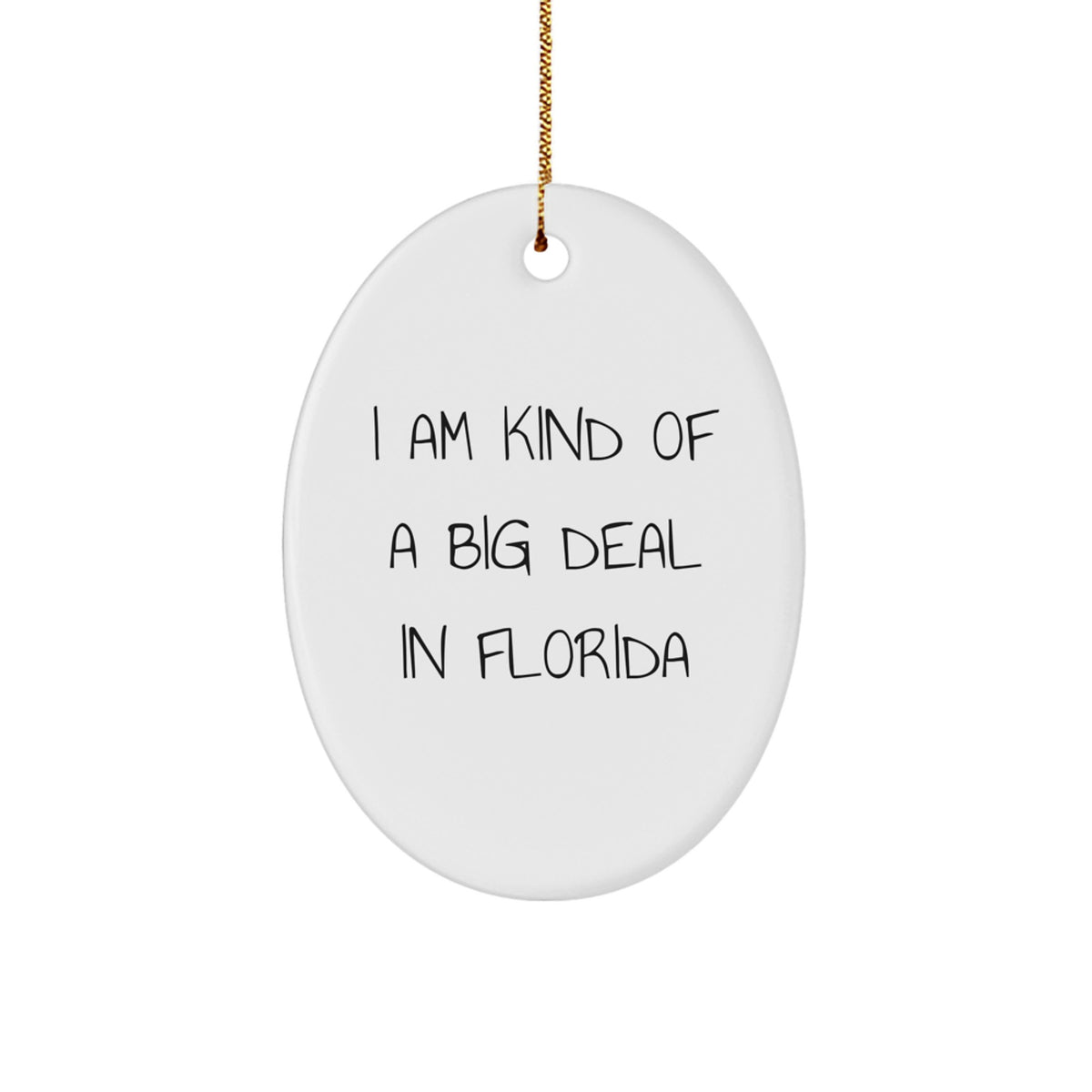 Funny Florida Oval Ornament Gifts from Friends to Family for Christmas - Image 1