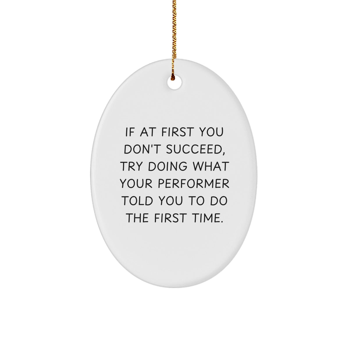 Christmas Ornament Gift for Her - Encouraging Present with Performer's - Image 1