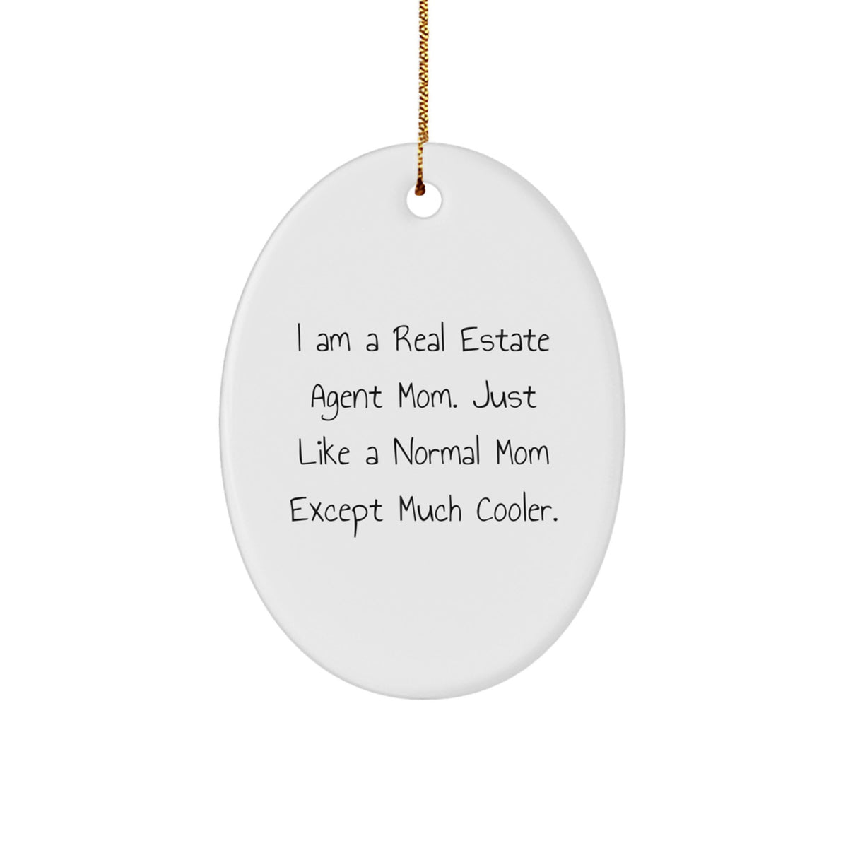 Witty Christmas Ornament Gift for Friends Real Estate Agent Mom - Much - Image 1