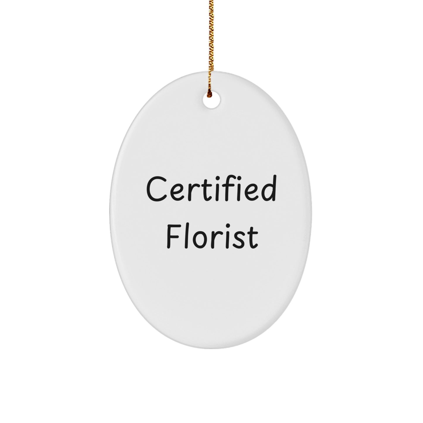 Christmas Unique Gifts from Florist Friends, Oval Ornament Quote 'You're a 'Blossom' in My Life', Gifts for Florist Women - Image 1