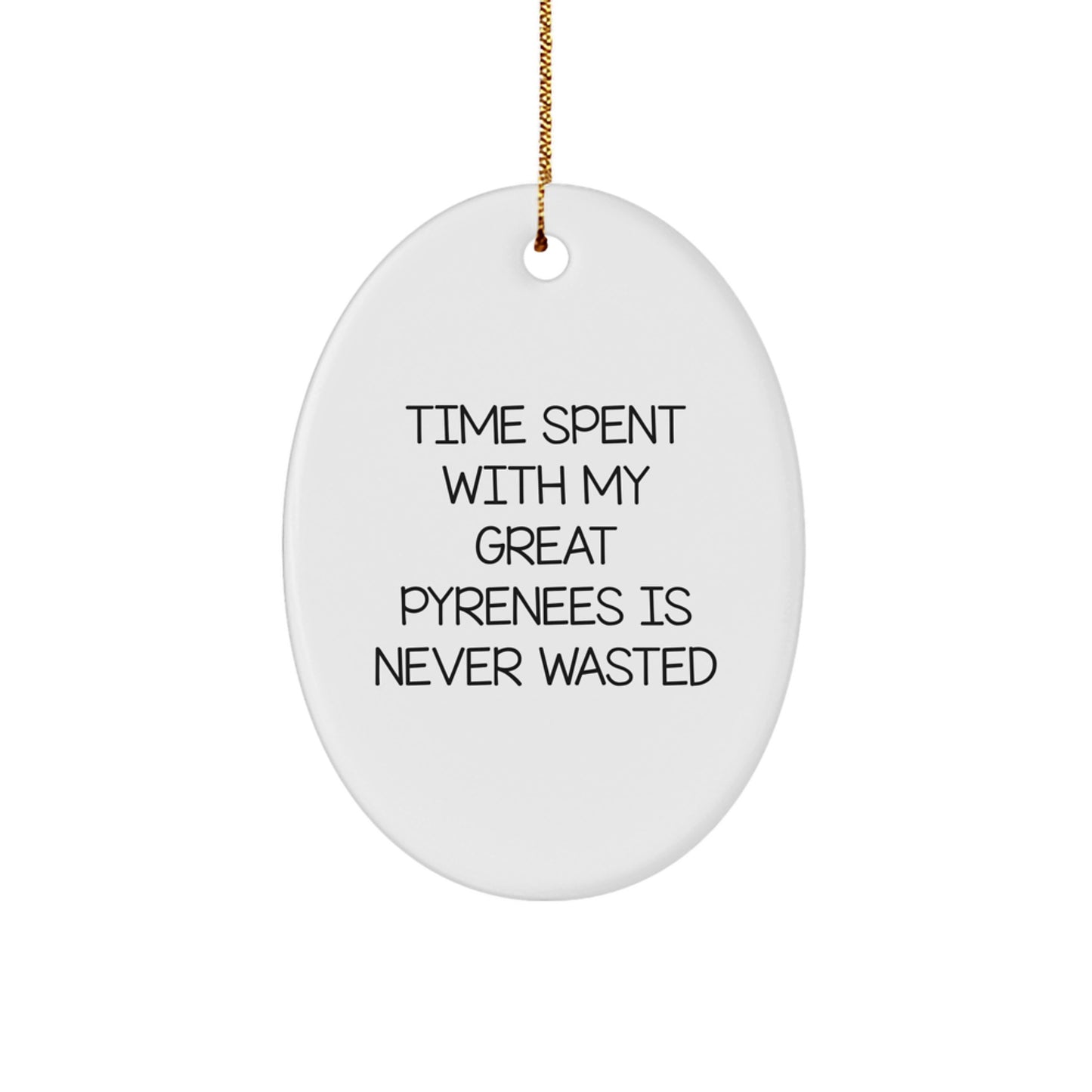 Great Pyrenees Dog Oval Ornament Gifts from Family, Friends, or Coworkers for Christmas - Image 1