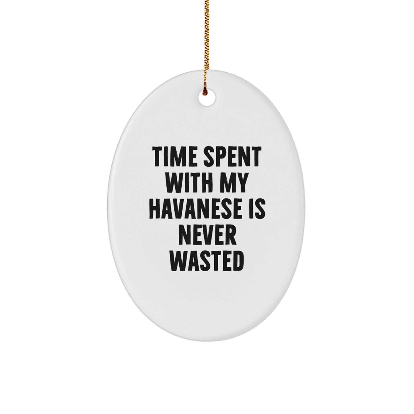 Funny Havanese Dog Oval Ornament Gifts from Friends and Family for Christmas Unique Decorations - Image 1