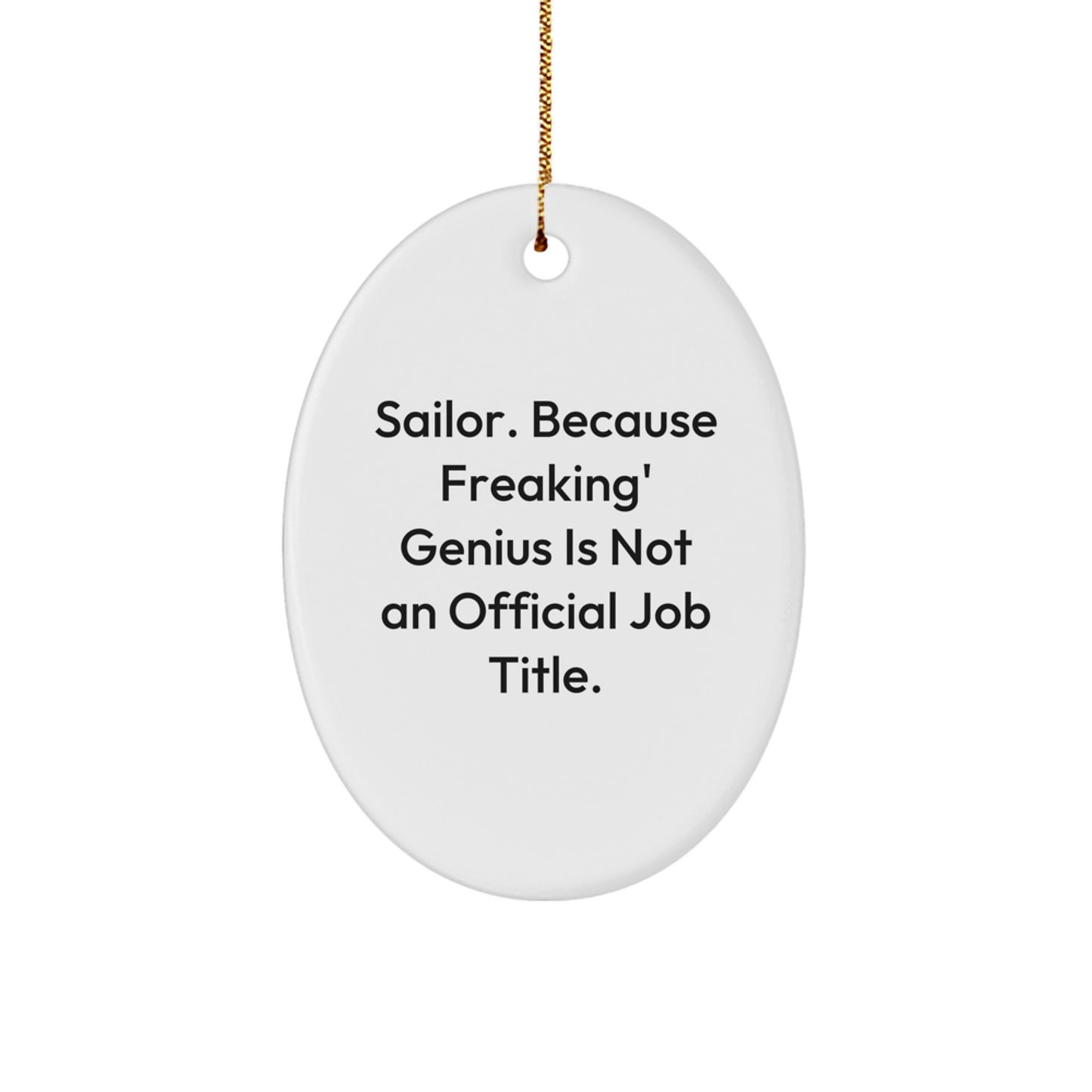 Unique Christmas Unique Gifts from Friends to Sailor Men, Funny Oval Ornaments for Sailors, Sailors Gifts for Men - Image 1