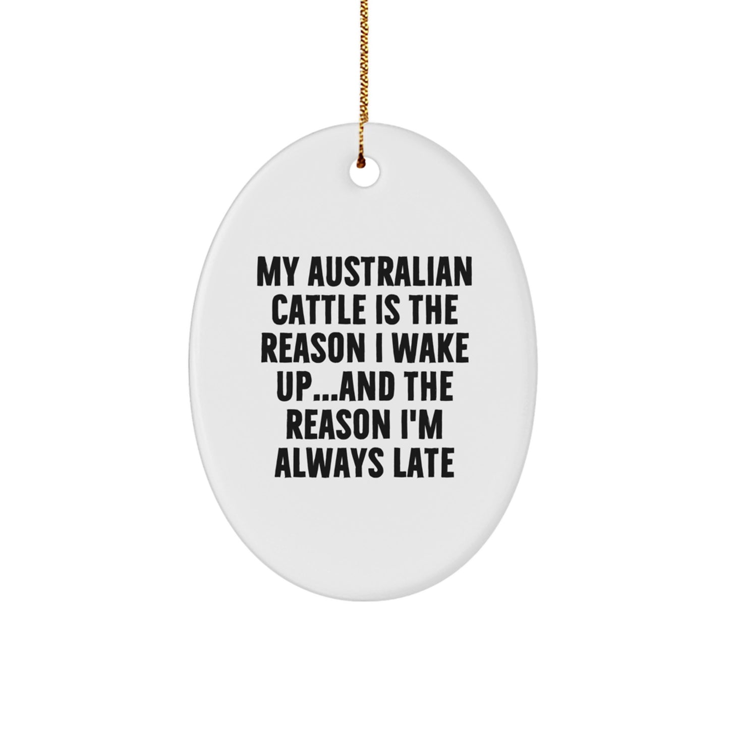 Funny Australian Cattle Dog Christmas Unique Gifts for Men, Unique Oval Ornament Gifts from Friends, Family, Coworkers, Australian Cattle Dog Lovers - Image 1