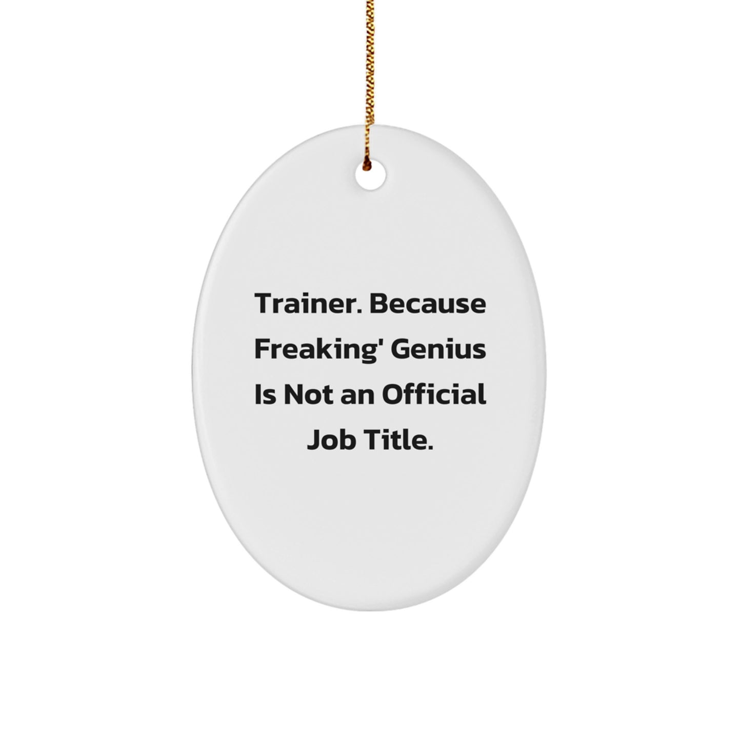 Funny Trainer Oval Ornament Gifts from Family, Friends, Coworkers, or Men - Perfect for Christmas Unique Gifts for Trainers, Men, Women - Image 1