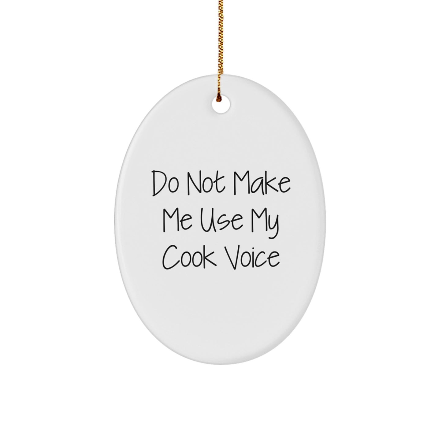 Funny Cook Gifts from Friends, Oval Ornament for the Cook Who Hates Cooking, Christmas Unique Gifts for the Men in Your Life. - Image 1