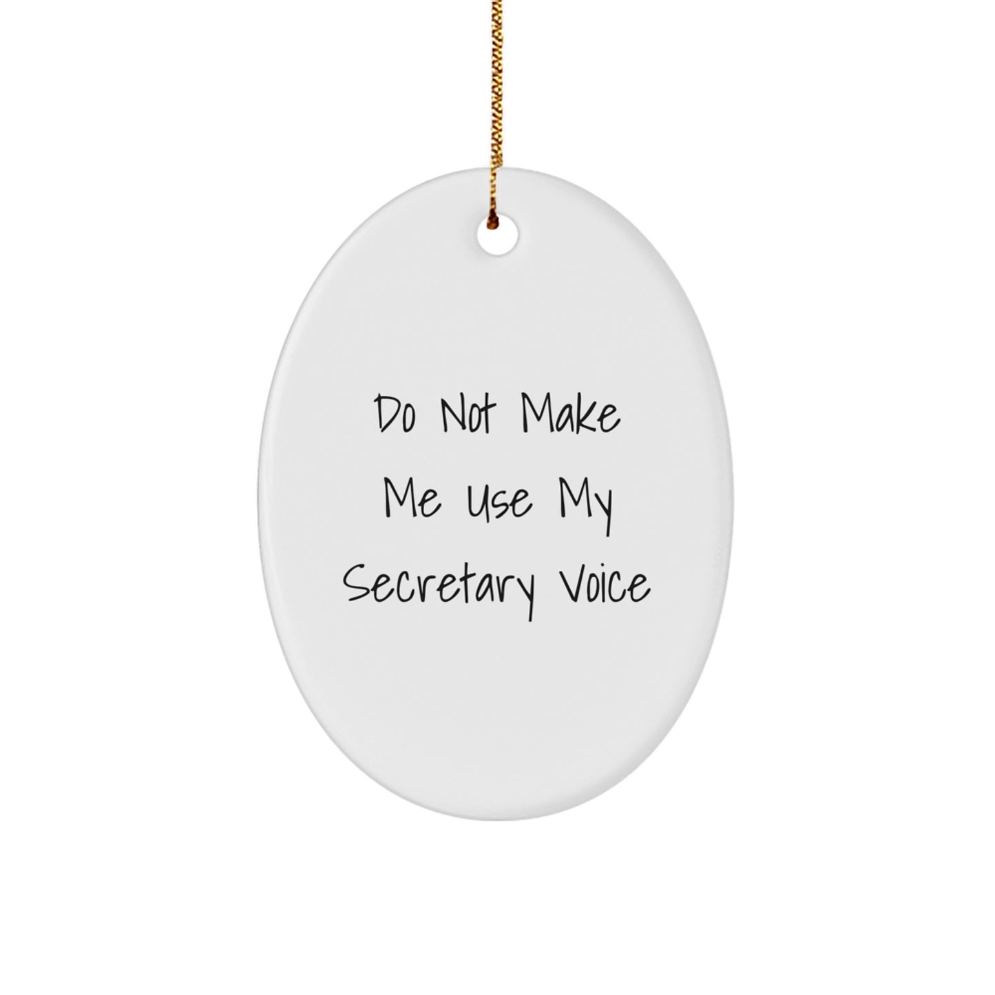 Funny Secretary Oval Ornament Gifts from Women, Gifts for Secretary Men, Unique Christmas Unique Gifts, Oval Ornament Secretary Quotes, Secretary Oval Shaped Decoration - Image 1