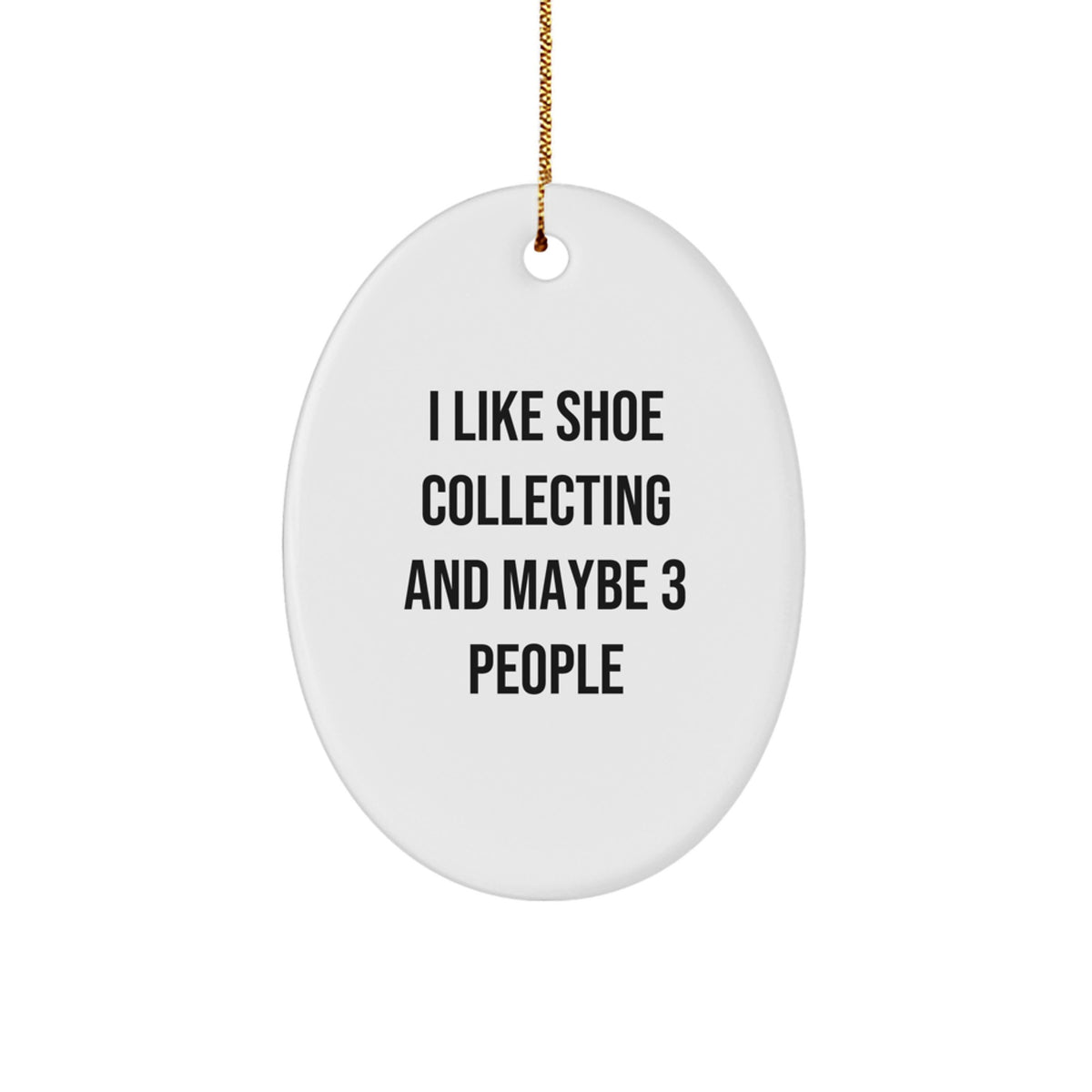 Shoe Collecting Oval Ornament Gift Keepsake for Him Christmas - Image 1