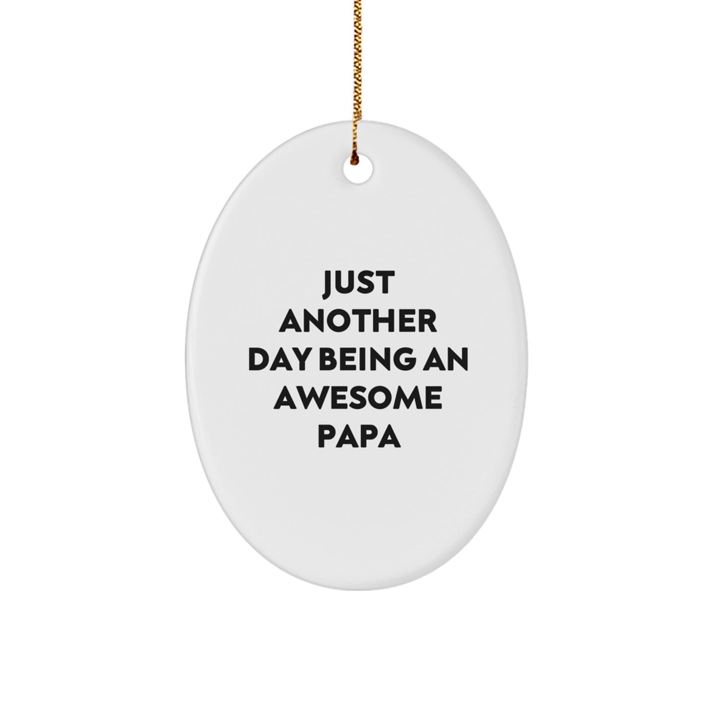 Papa Oval Ornament Gifts from Family - Funny Christmas Decorations for Papa's Home - Image 1
