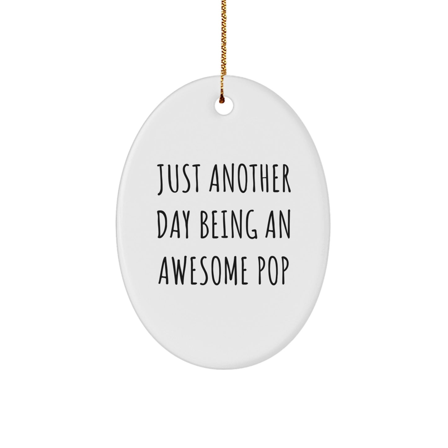 Funny Pop Oval Ornaments for Friends, Christmas Unique Gifts from Men to Family - Image 1