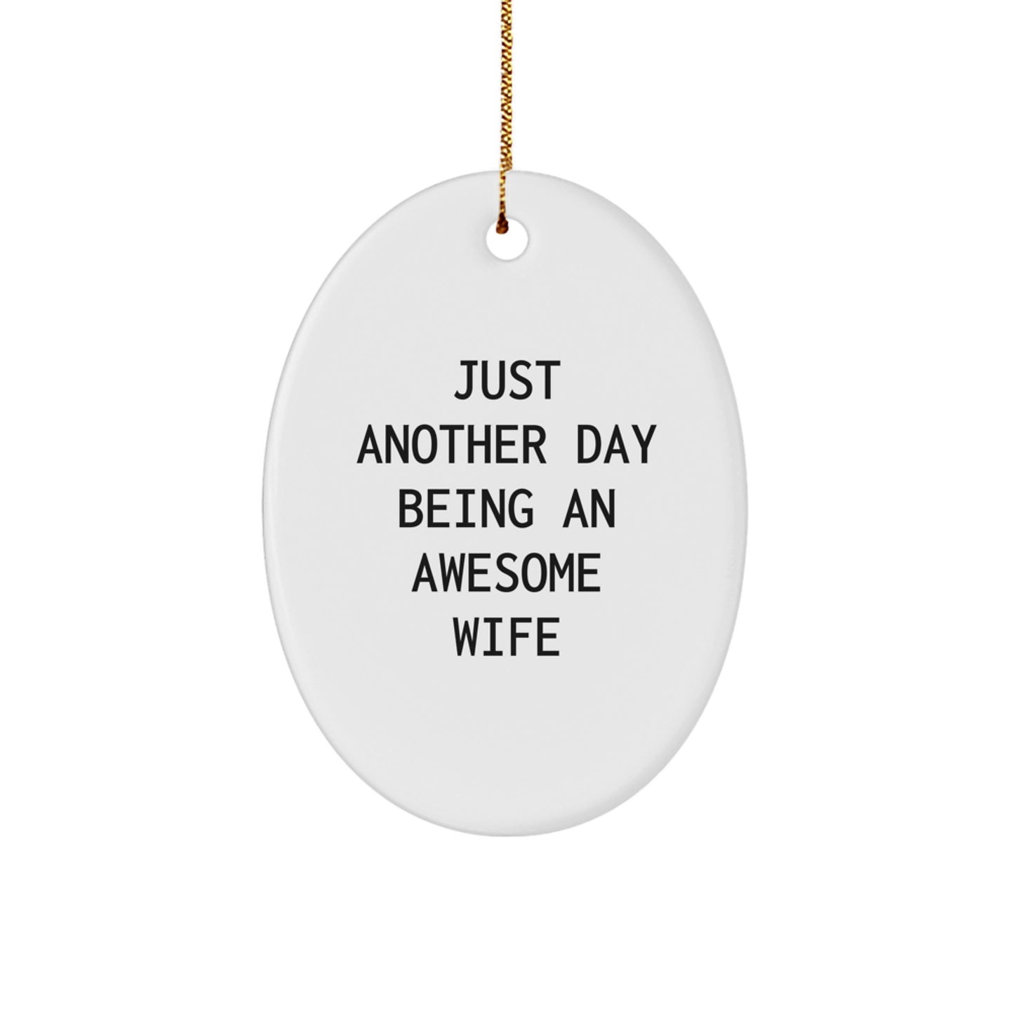 Funny Wife Oval Ornament Gifts from Men to Wife for Christmas Unique Presents - Image 1