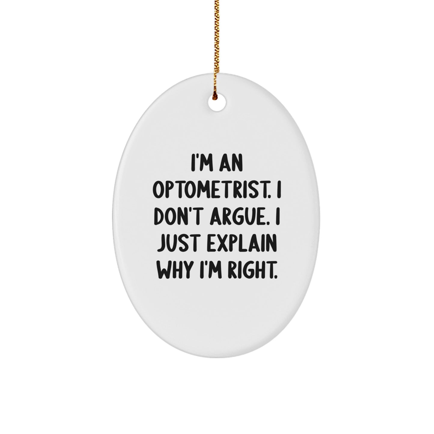 Playful Optometrist Christmas Ornament for Friends Novelty Gift - Image 1