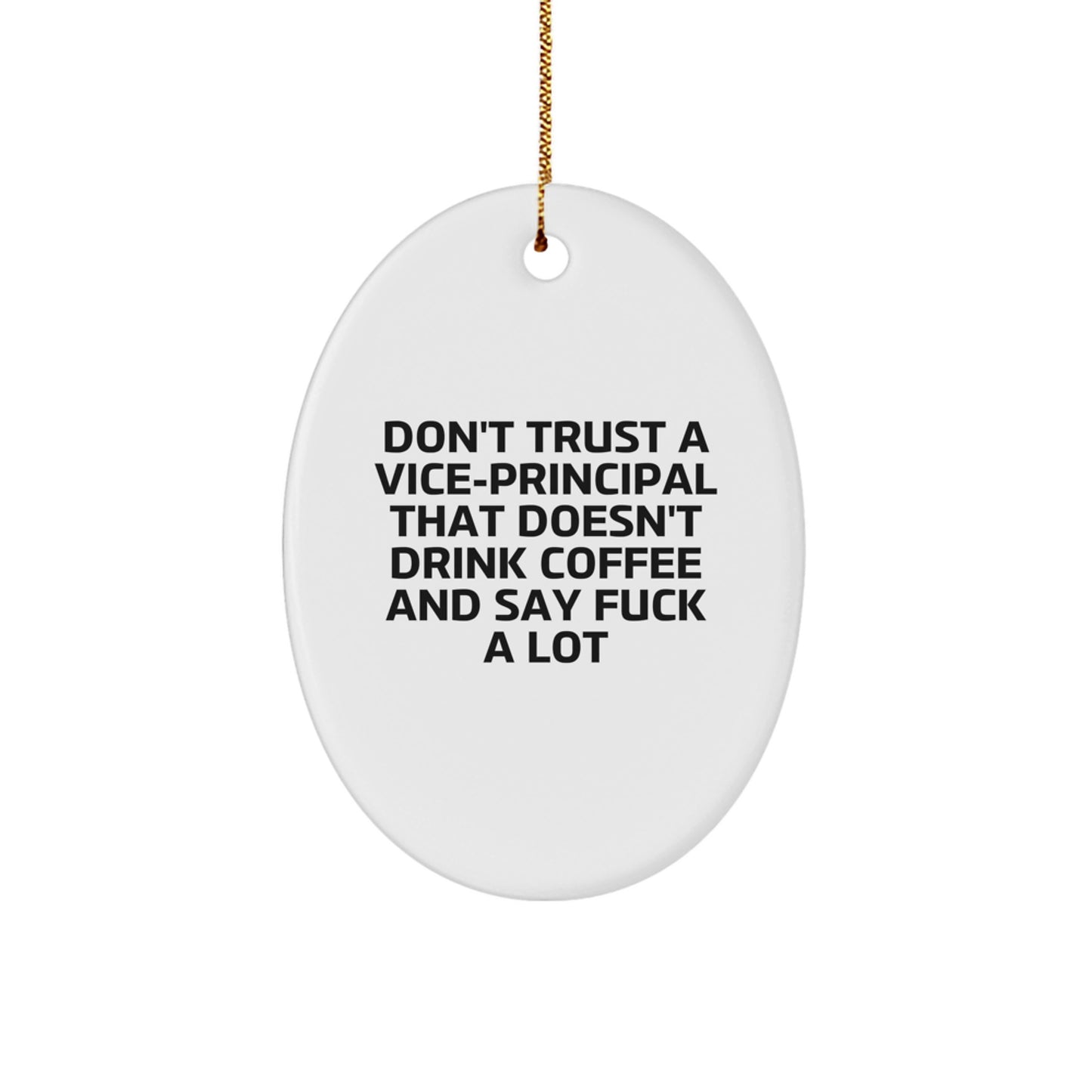 Funny Vice-principal Oval Ornament Gifts from Friends, Vice-principal Funny Sayings, Unique Christmas Unique Gifts for Vice-principal - Image 1