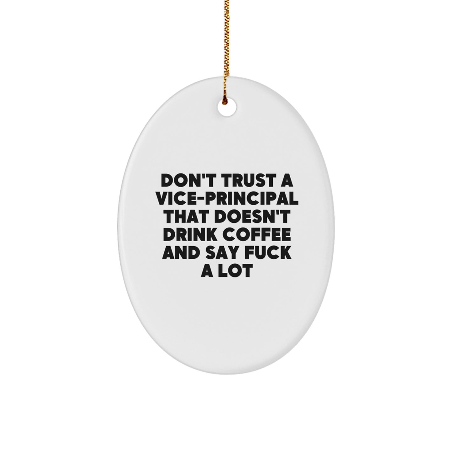 Funny Vice-principal Oval Ornament Gifts for Vice-principal from Friends, Vice-principal Christmas Unique Gifts - Image 1