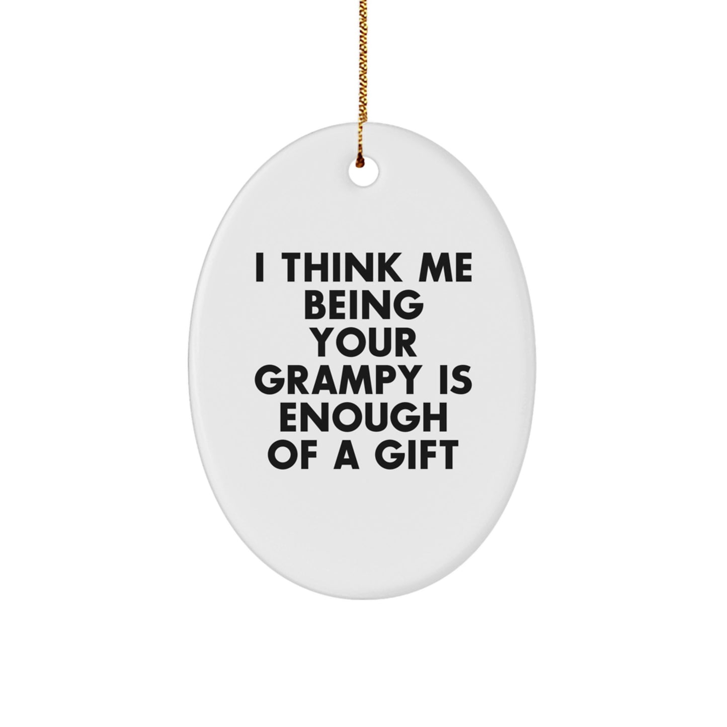 Christmas Gift Grampy Oval Ornament for Her Present - Image 1