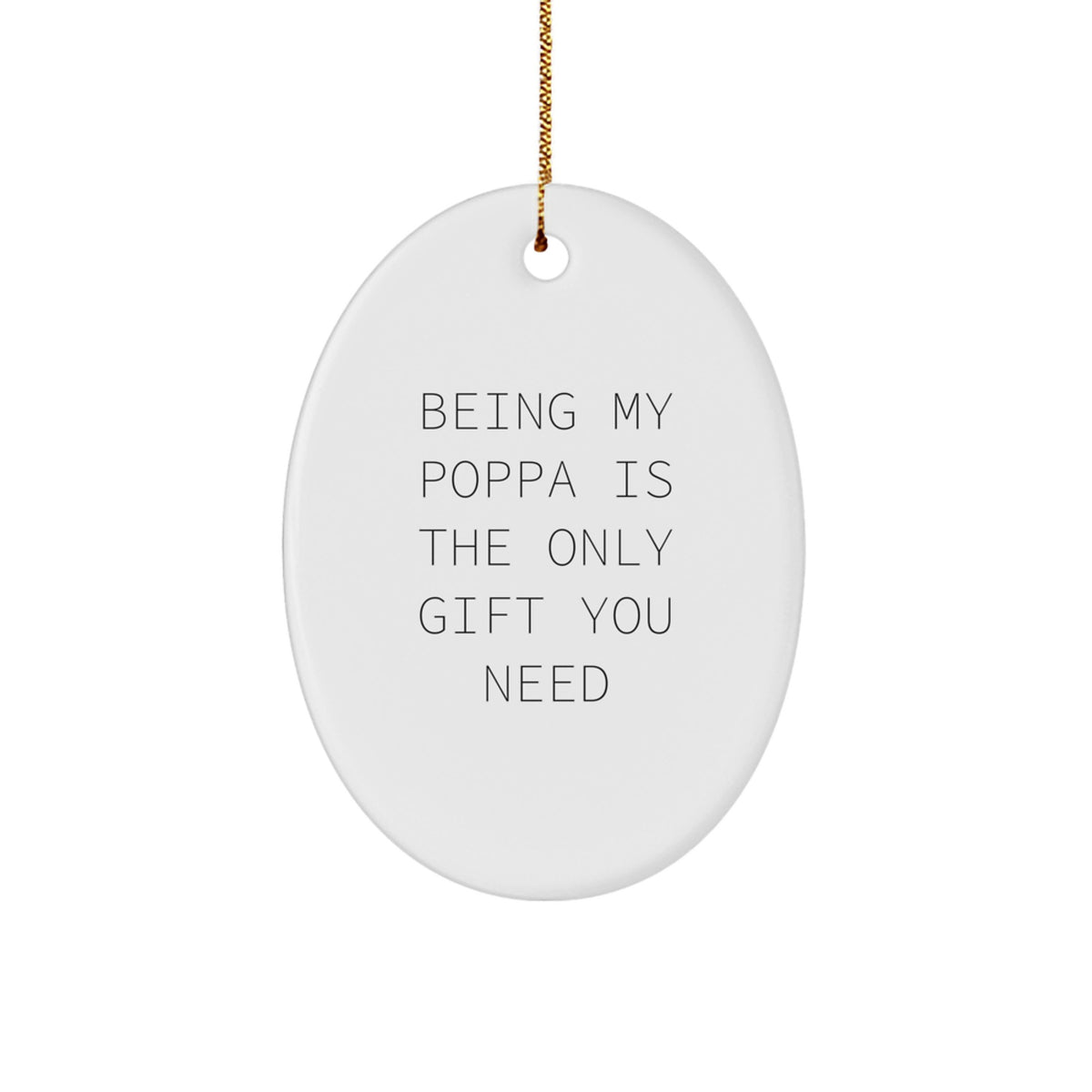 Poppa Oval Ornament Christmas Gift Heartwarming Keepsake for Him - Image 1