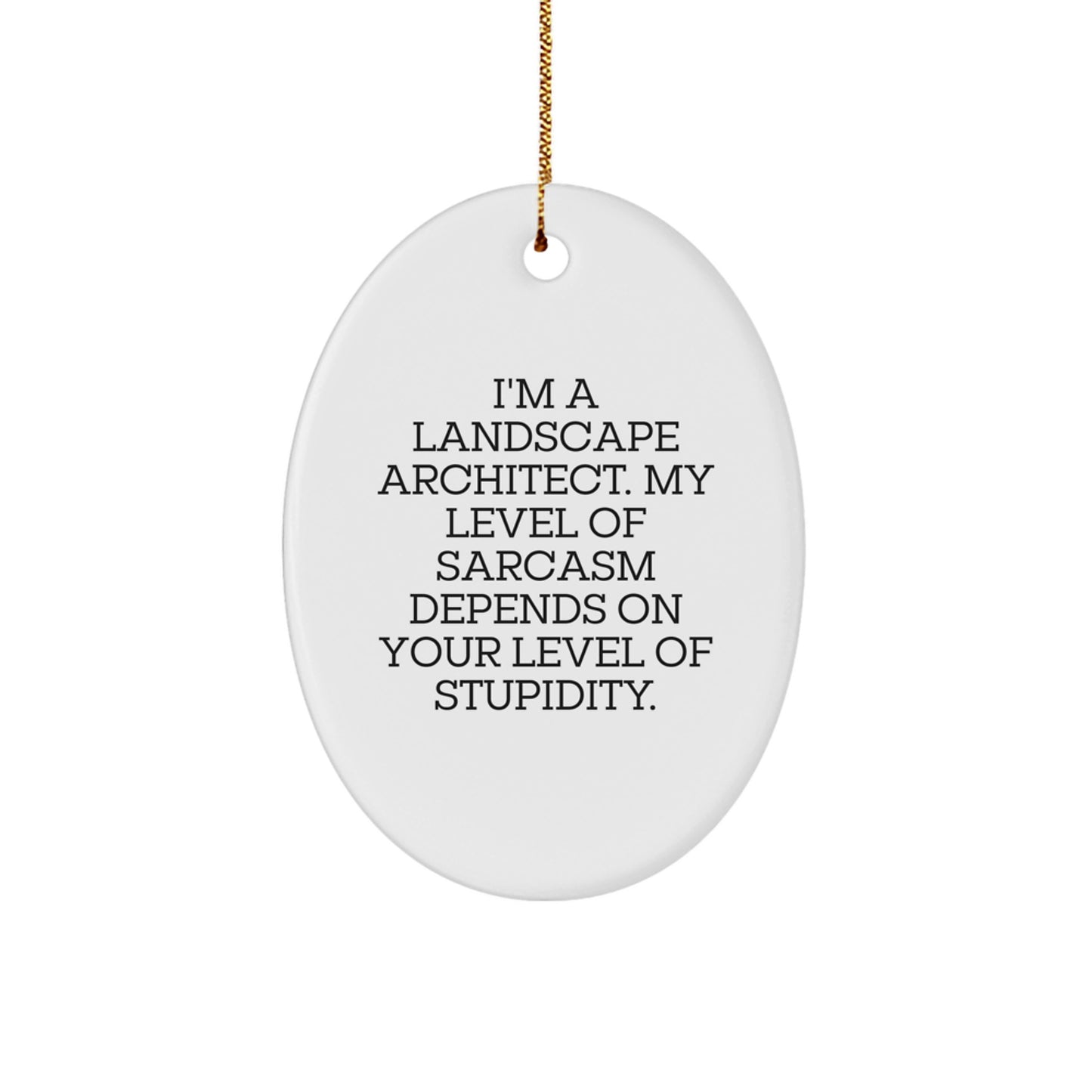 Landscape Architect Oval Ornament Gift for Her Present – Christmas - Image 1