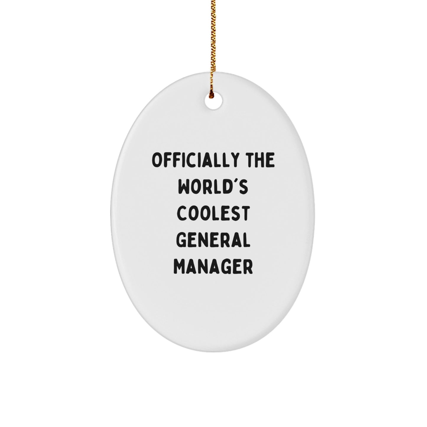General Manager Christmas Ornament for Him Keepsake World's Coolest Gift - Image 1