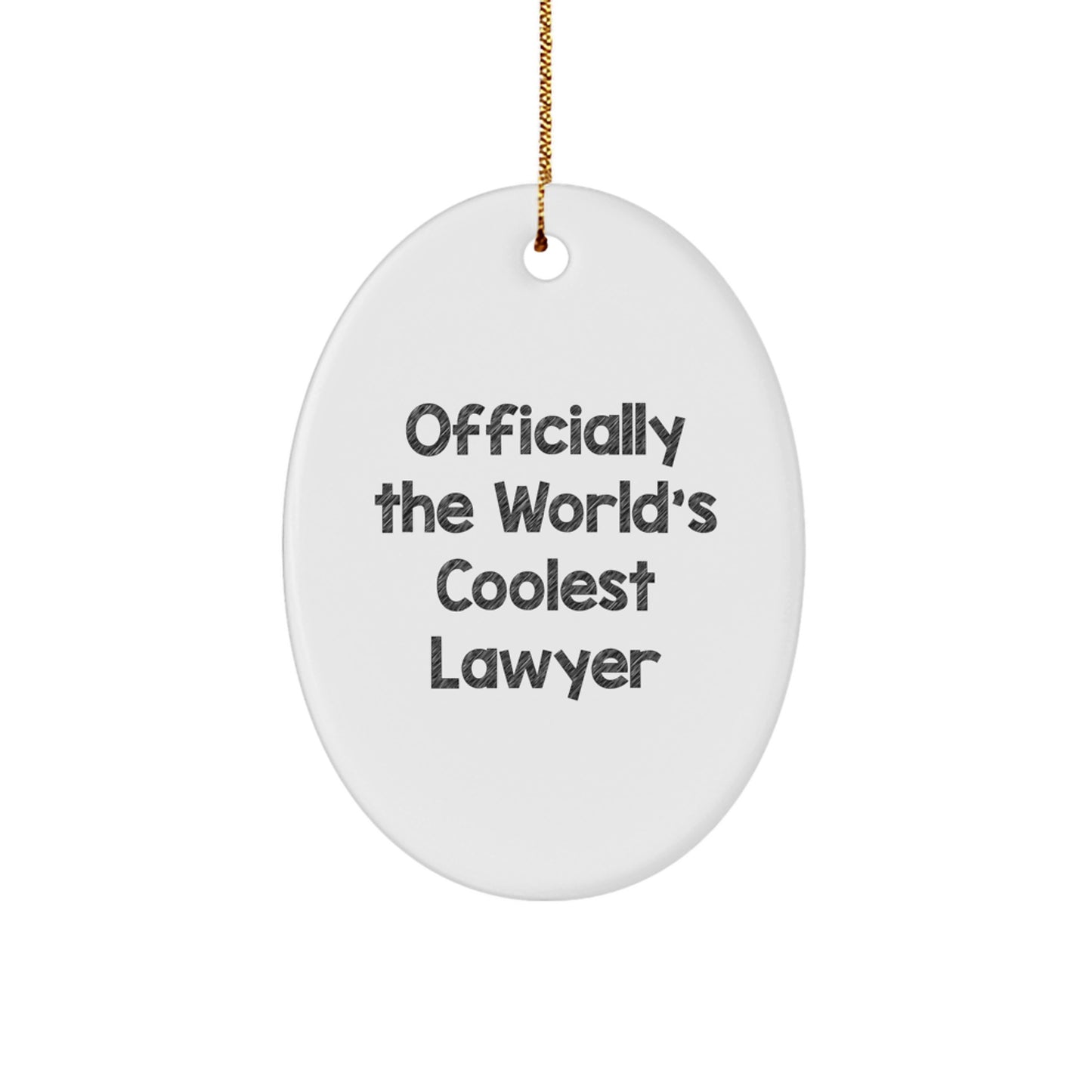 The World's Coolest Lawyer Keepsake Christmas Ornament for Him Gift - Image 1