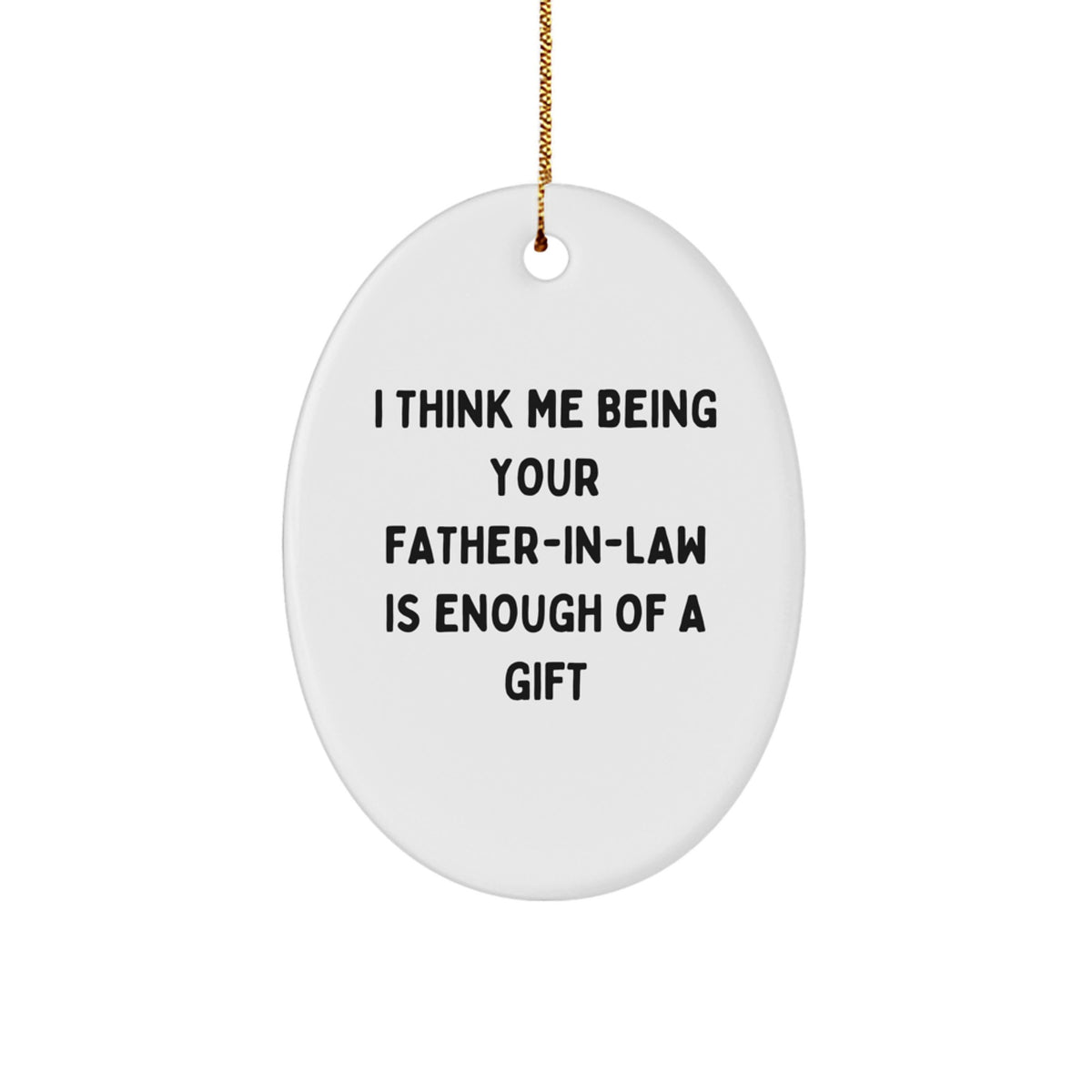Christmas Unique Gift Oval Ornament for Her – Father-in-law Present - Image 1