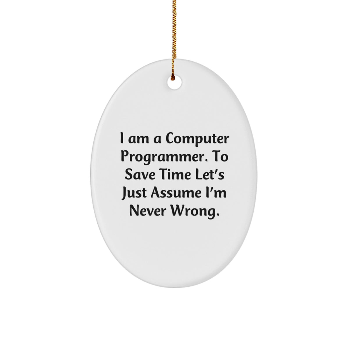 Computer Programmer Keepsake Christmas Ornament for Him Gift - Image 1