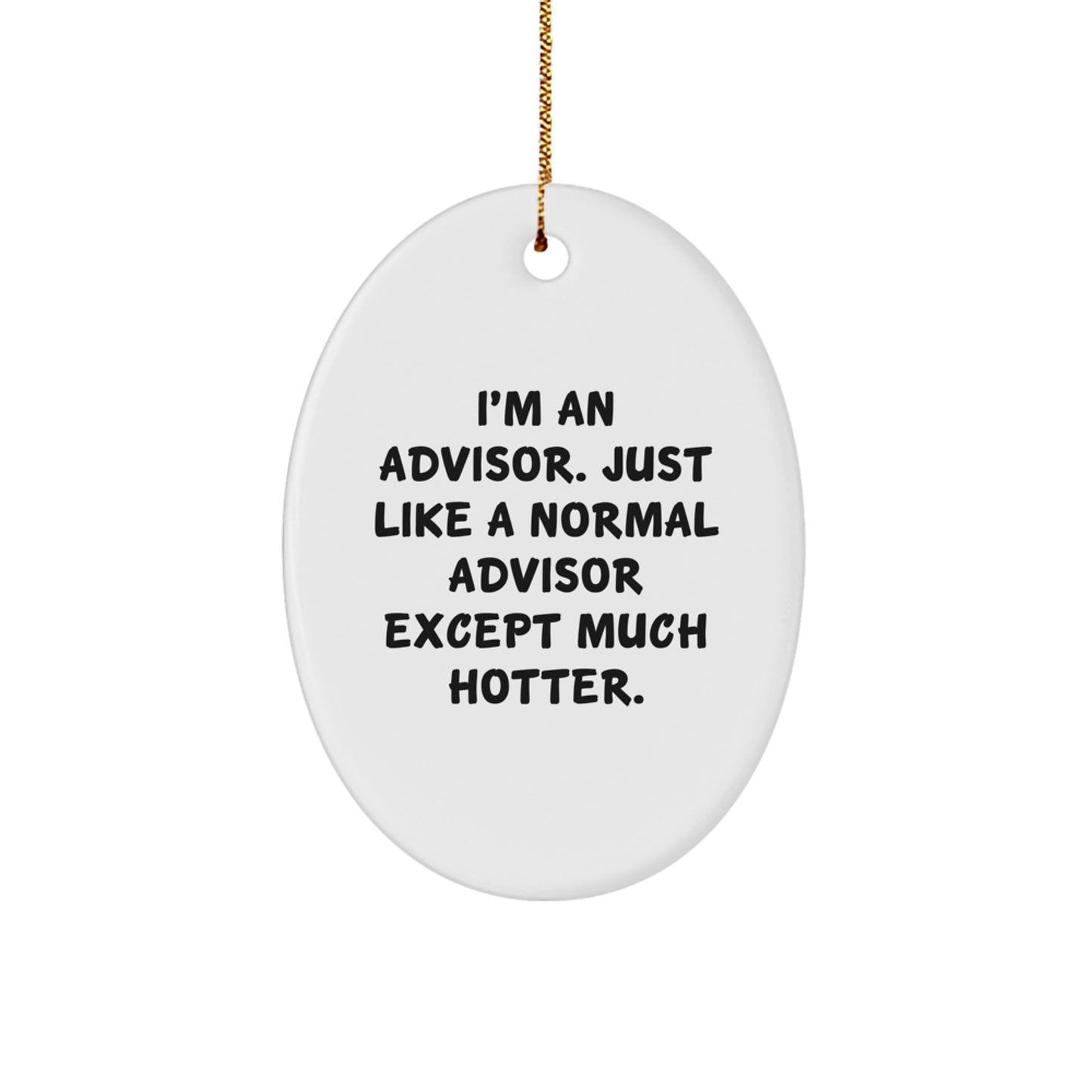 Funny Advisor Oval Ornament Gifts from Friends for Advisor Christmas Unique Gifts - Image 1