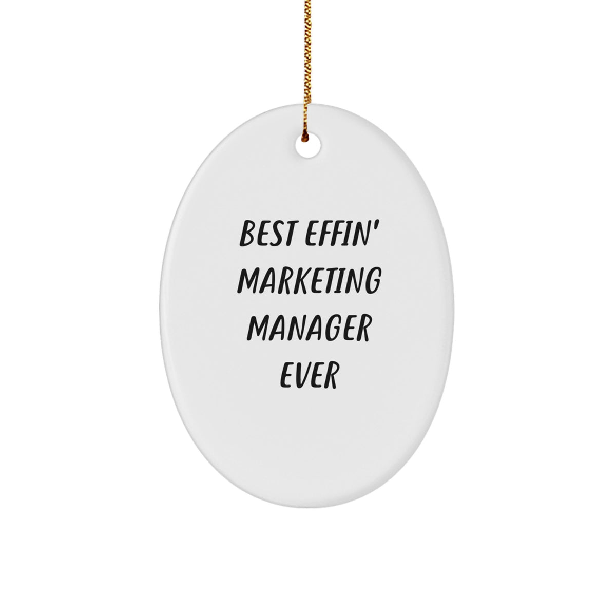 Essential Christmas Gift for Neighbors – Marketing Manager Oval Ornament - Image 1