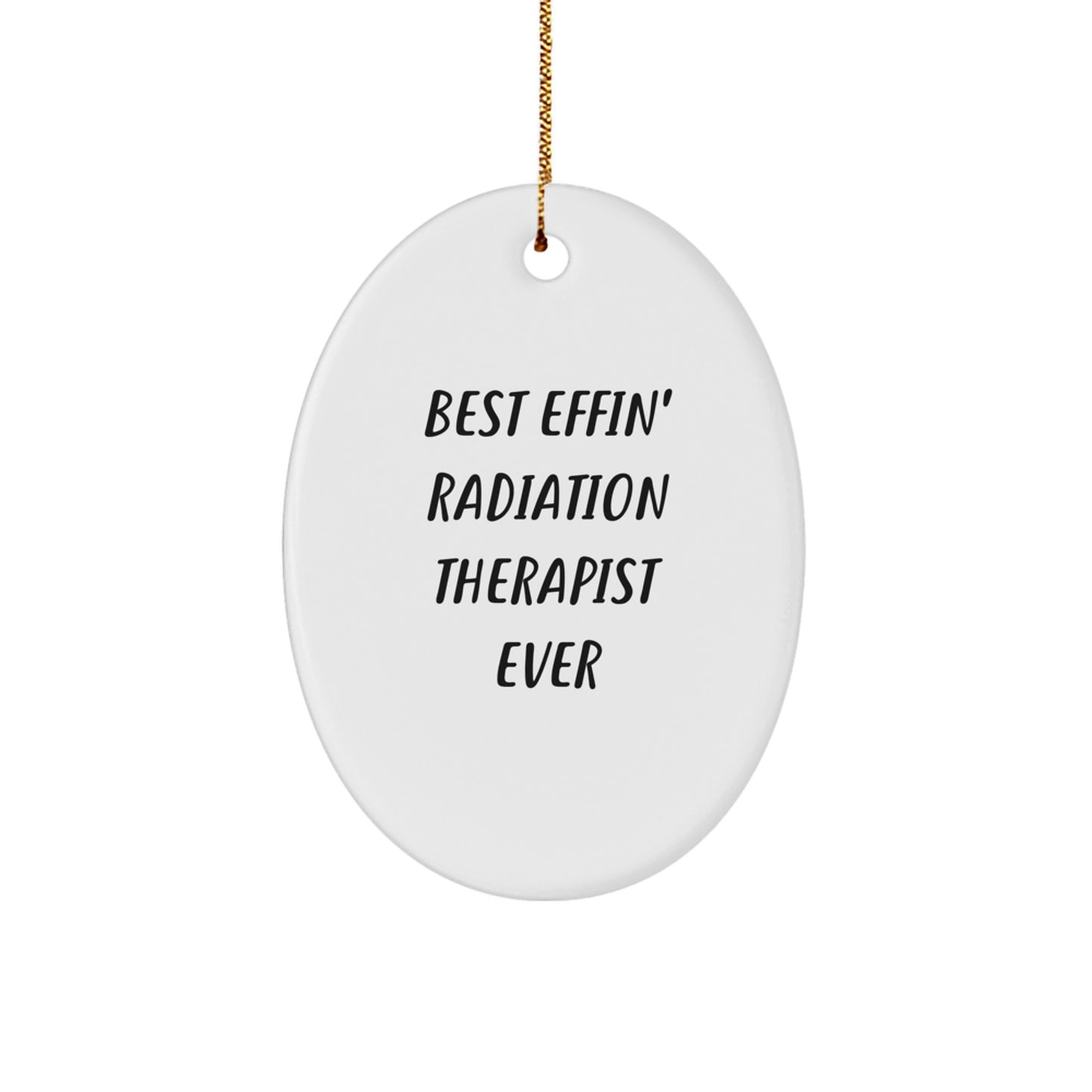 Christmas Gift for Her Radiation Therapist Oval Ornament Present - Image 1