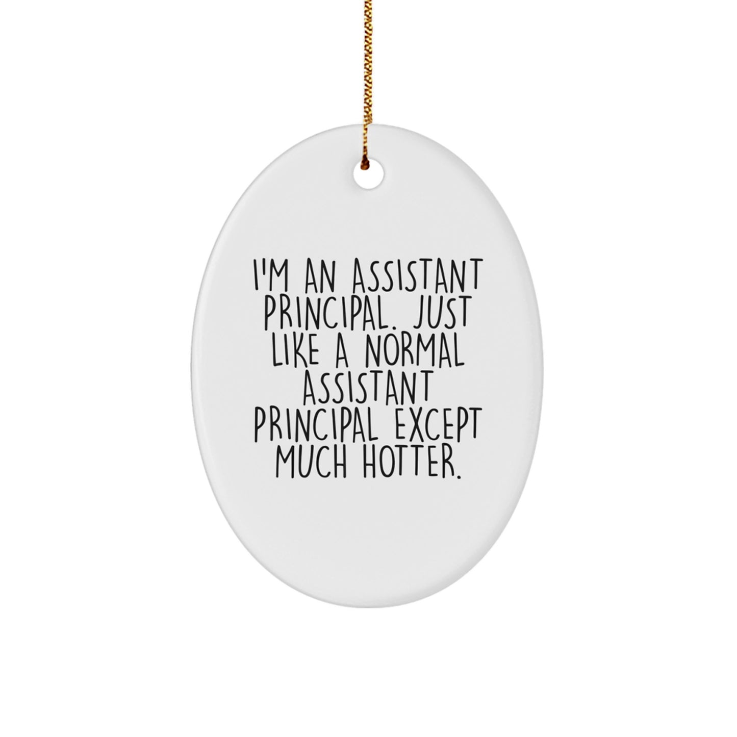 Funny Assistant Principal Gifts for Men - Oval Ornament I'm An Assistant Principal - Christmas Unique Gifts from Friends - Image 1
