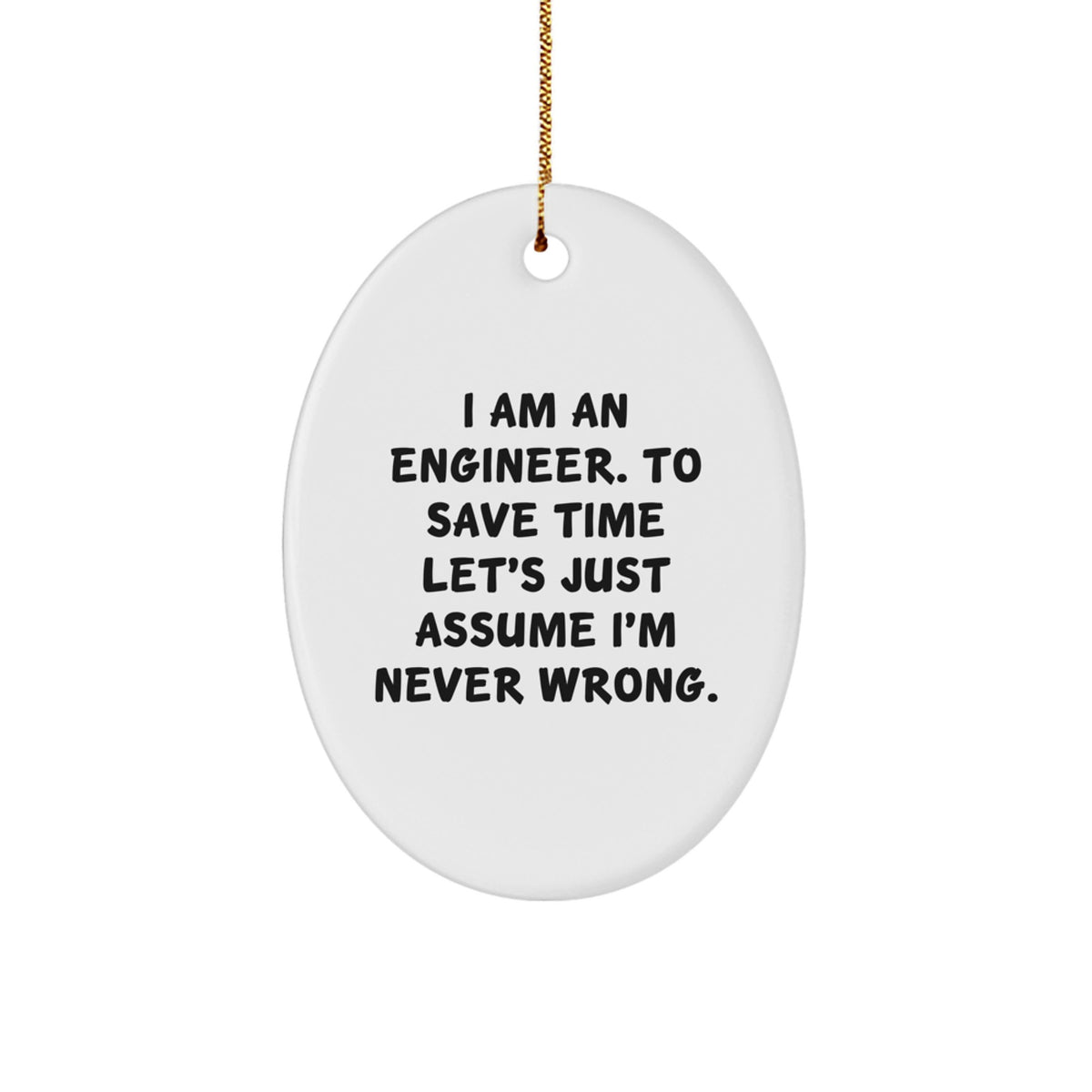 Engineer Keepsake Christmas Ornament for Him Gift – Surprise - Image 1