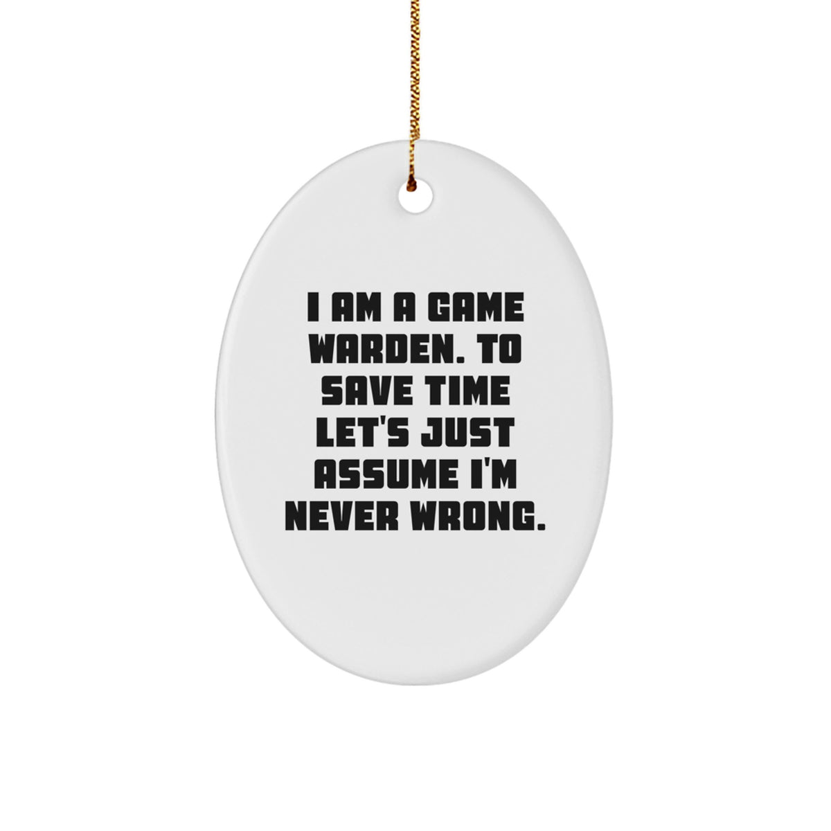 Game Warden Keepsake Holiday Classic Christmas Ornament for Him Gift - Image 1