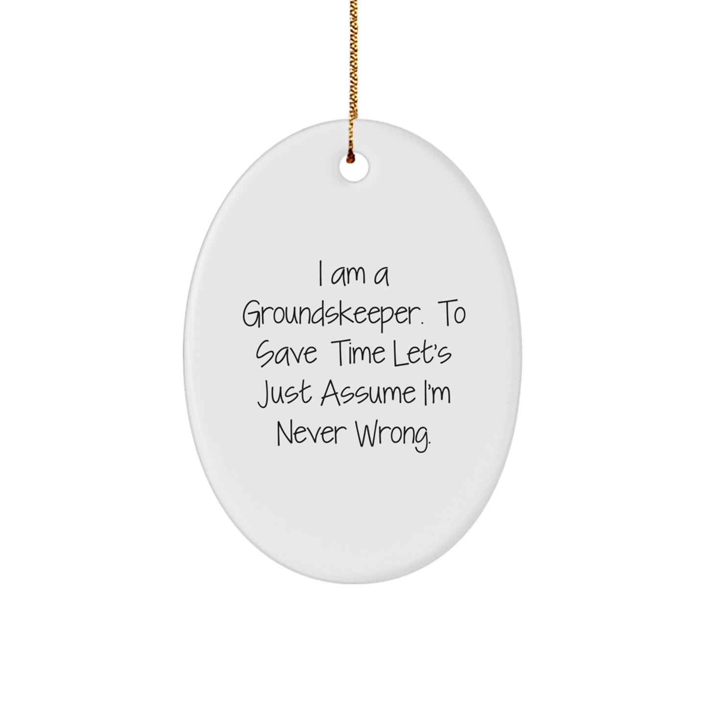 Groundskeeper Keepsake Christmas Ornament for Him Gift - Image 1