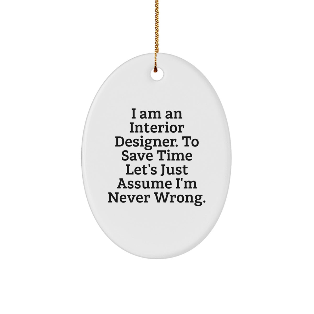 Bright Oval Interior Designer Christmas Unique Gift for Coworkers Idea - Image 1