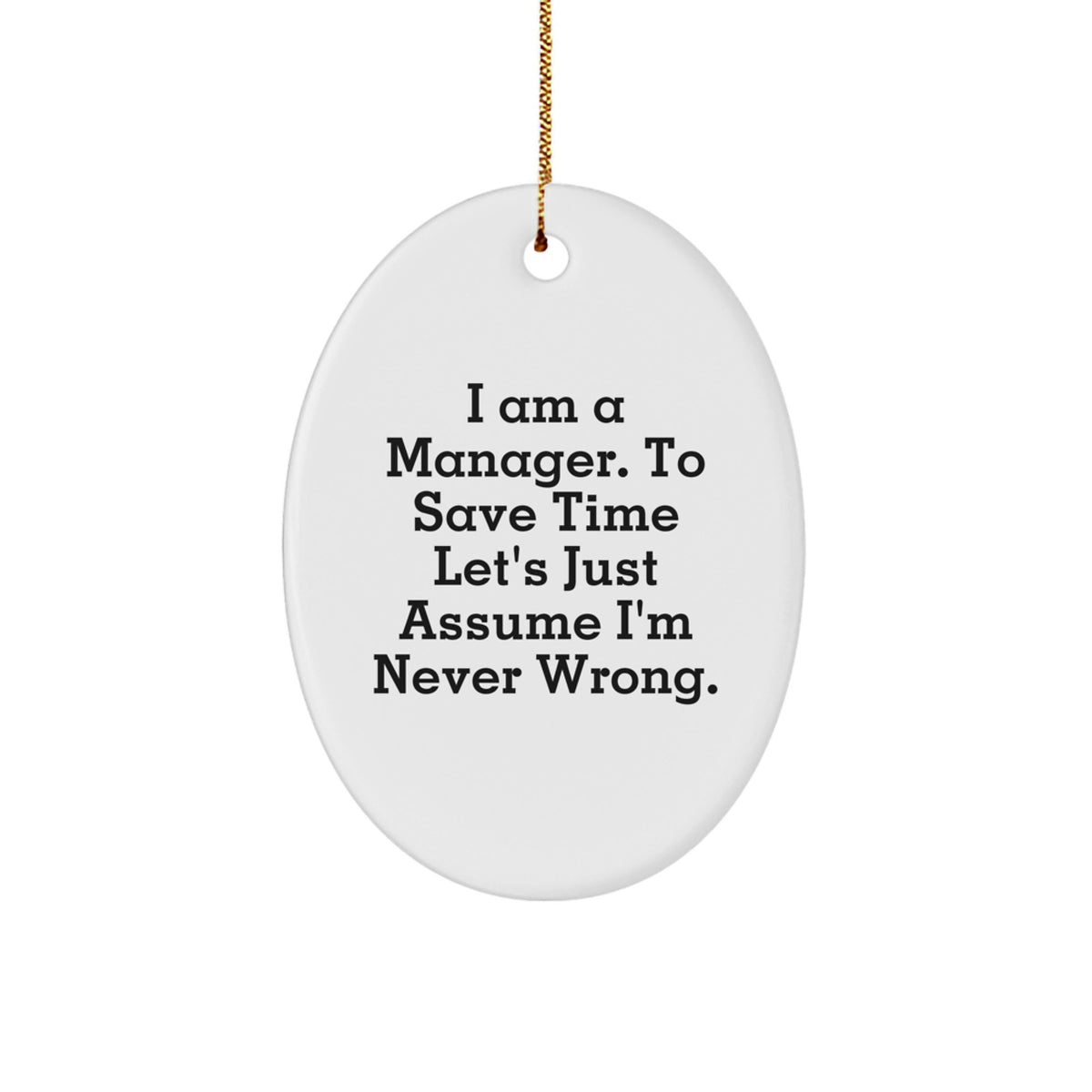 Sassy Manager Christmas Ornament for Friends Gift - Image 1