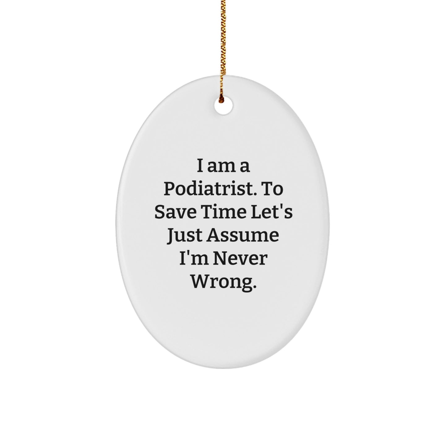 Witty Podiatrist Christmas Ornament Gift for Friends - Image 1