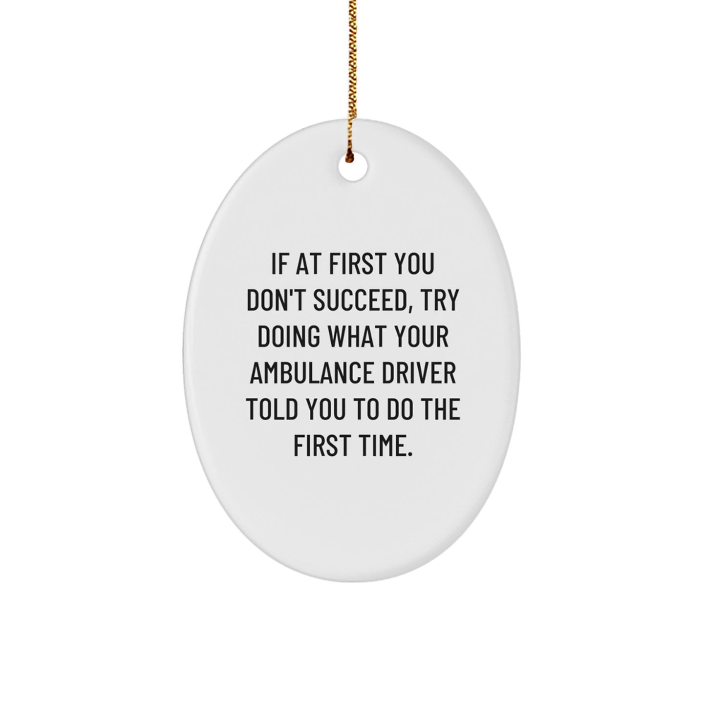 Ambulance Driver Keepsake Christmas Ornament for Him Holiday Gift - Image 1
