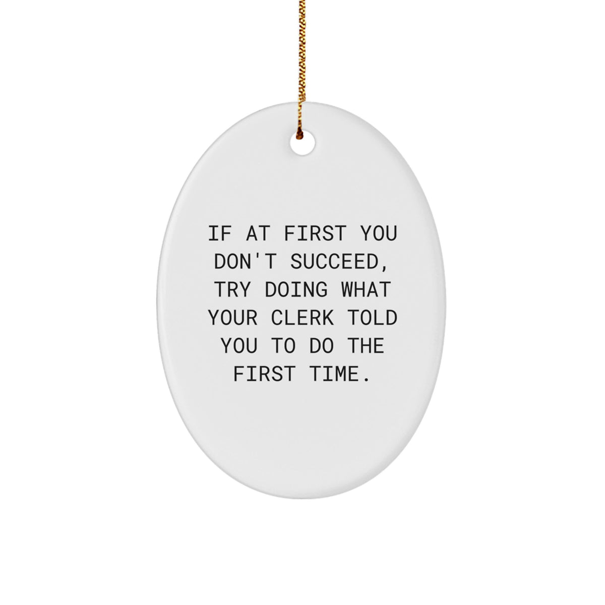 Clerk Keepsake Christmas Ornament for Him Gift – Holiday Treasure - Image 1