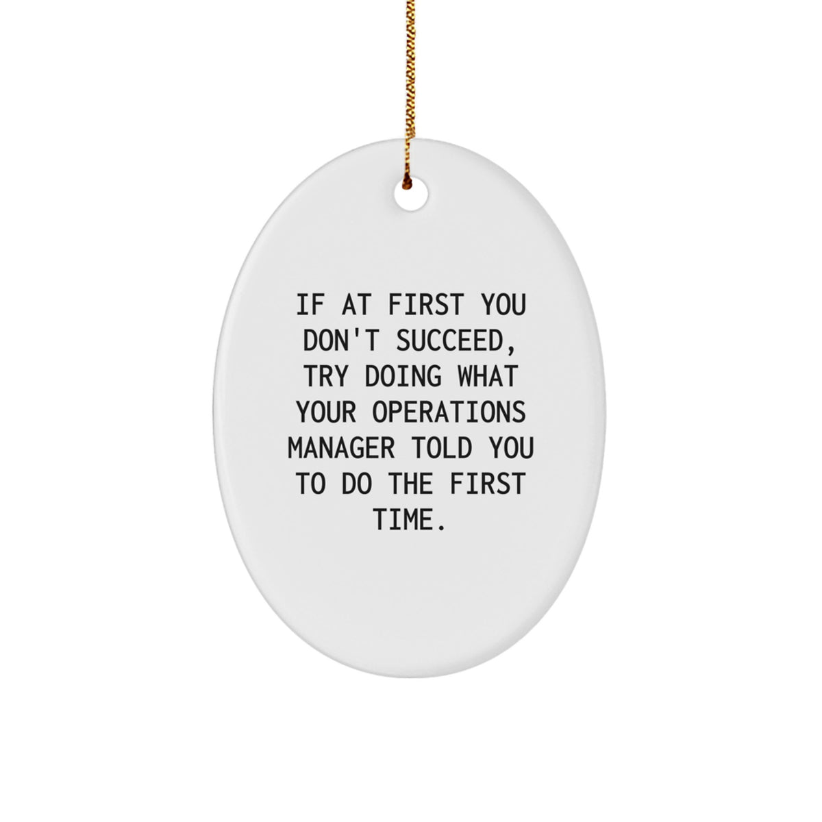 Oval Ornament for Coworkers Idea Gift – Operations Manager Christmas - Image 1