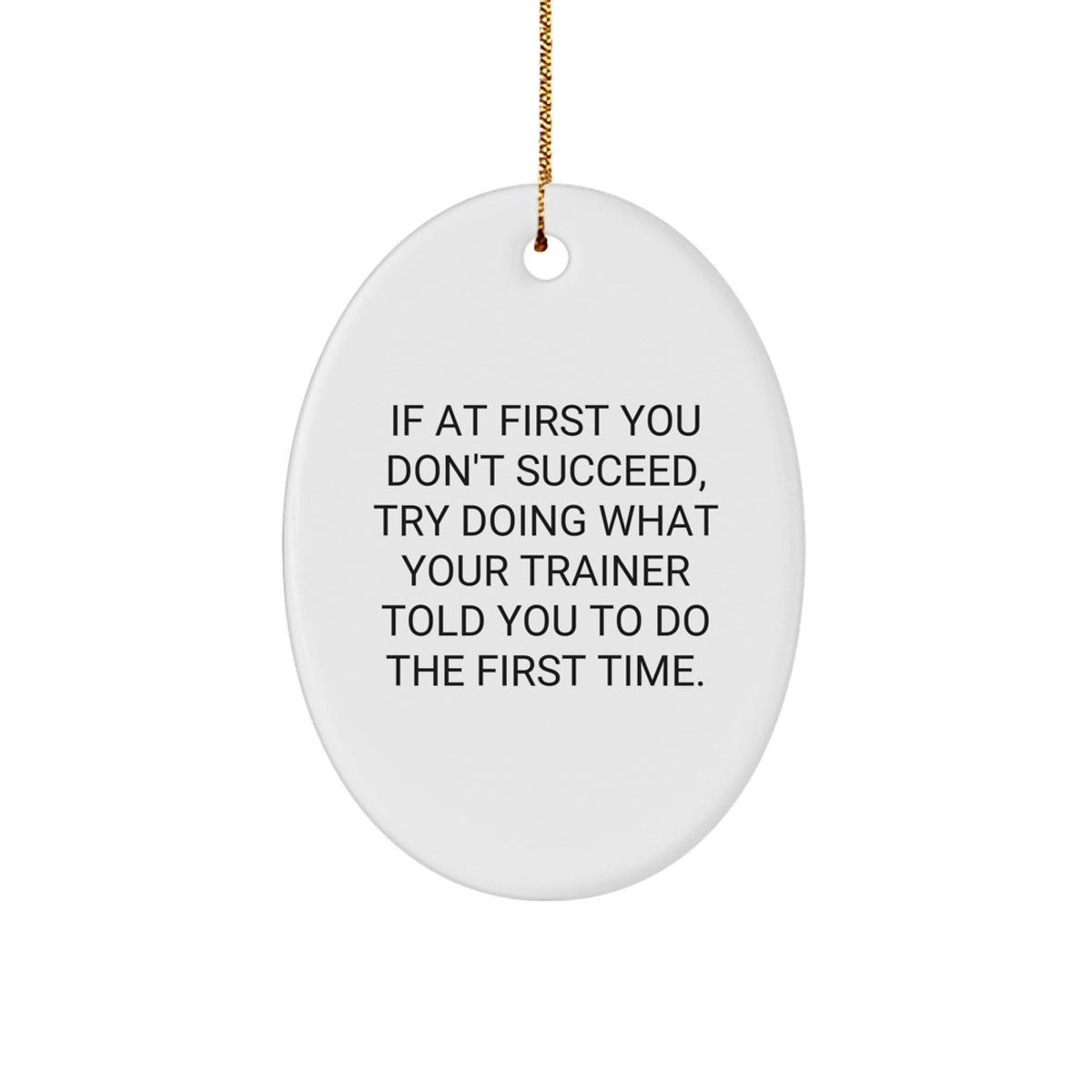 Christmas Unique Gift Trainer Ornament Try Trainer's Advice for Her Present - Image 1