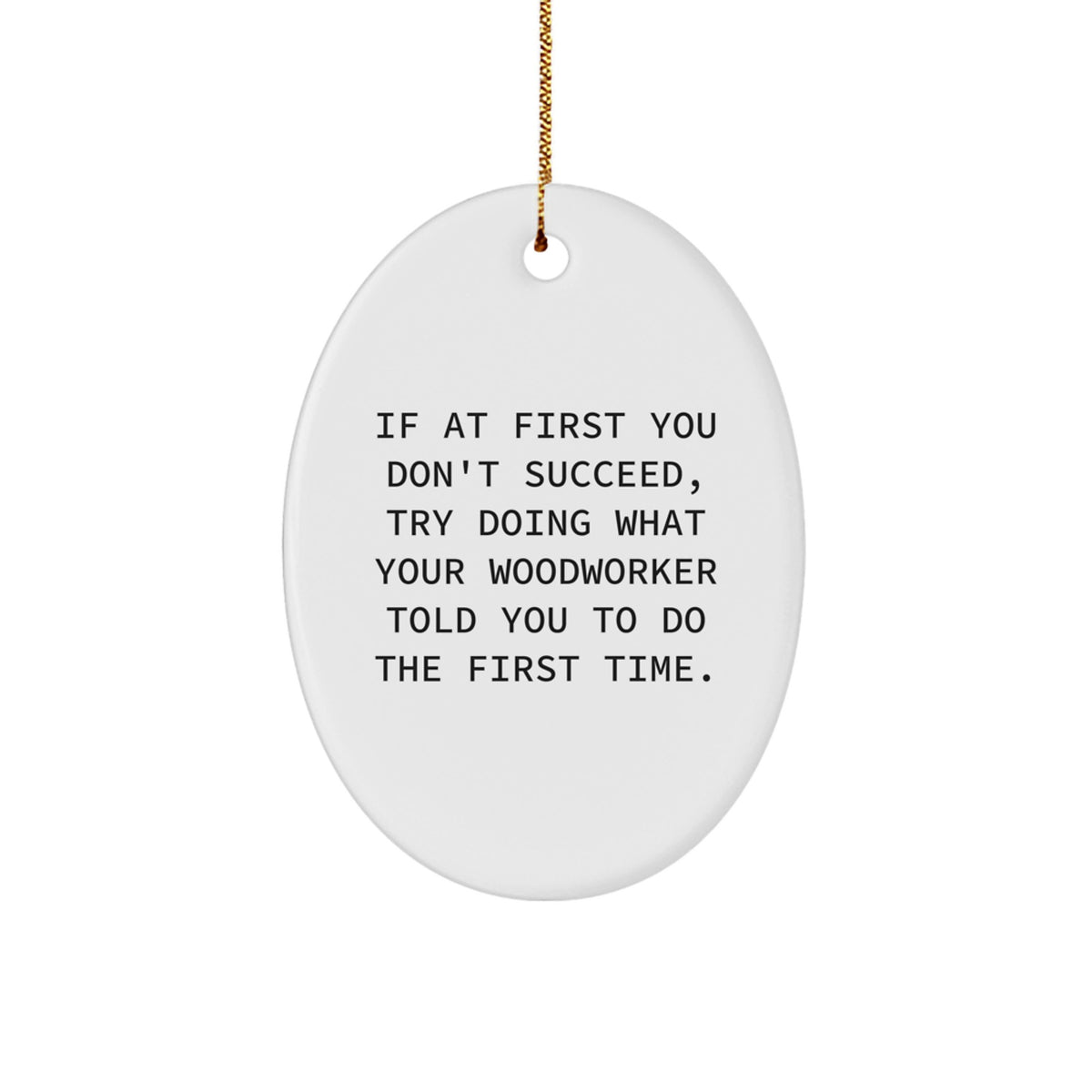 Christmas Ornament Gift for Coworkers - Funny Woodworker Idea Keepsake - Image 1