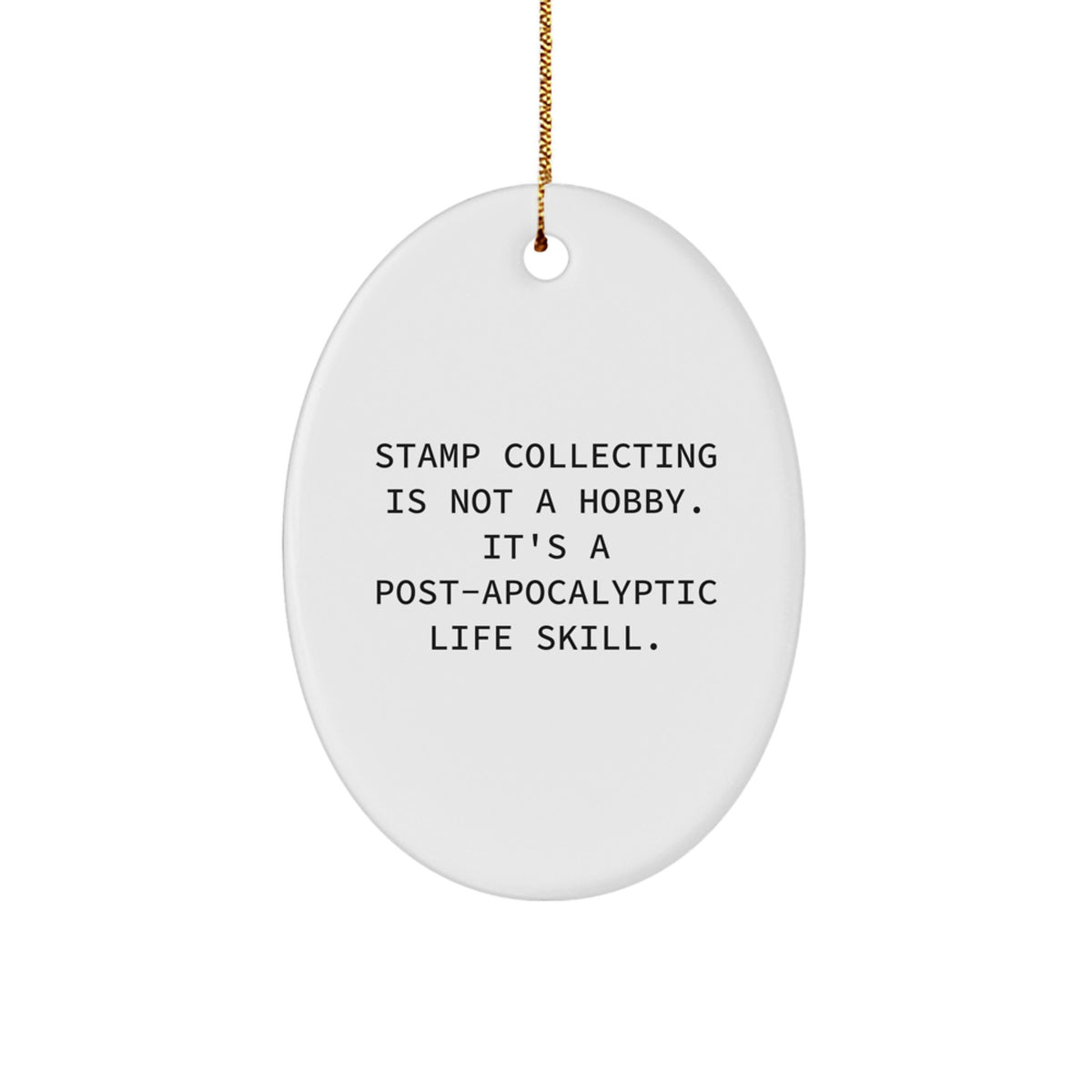 Stamp Collecting Keepsake Holiday Christmas Ornament for Him Gift - Image 1