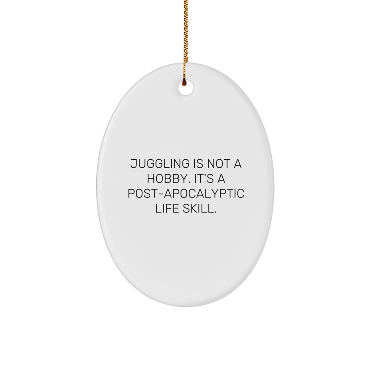 Humorous Juggling Christmas Ornament Novelty Gift for Friends - Image 1