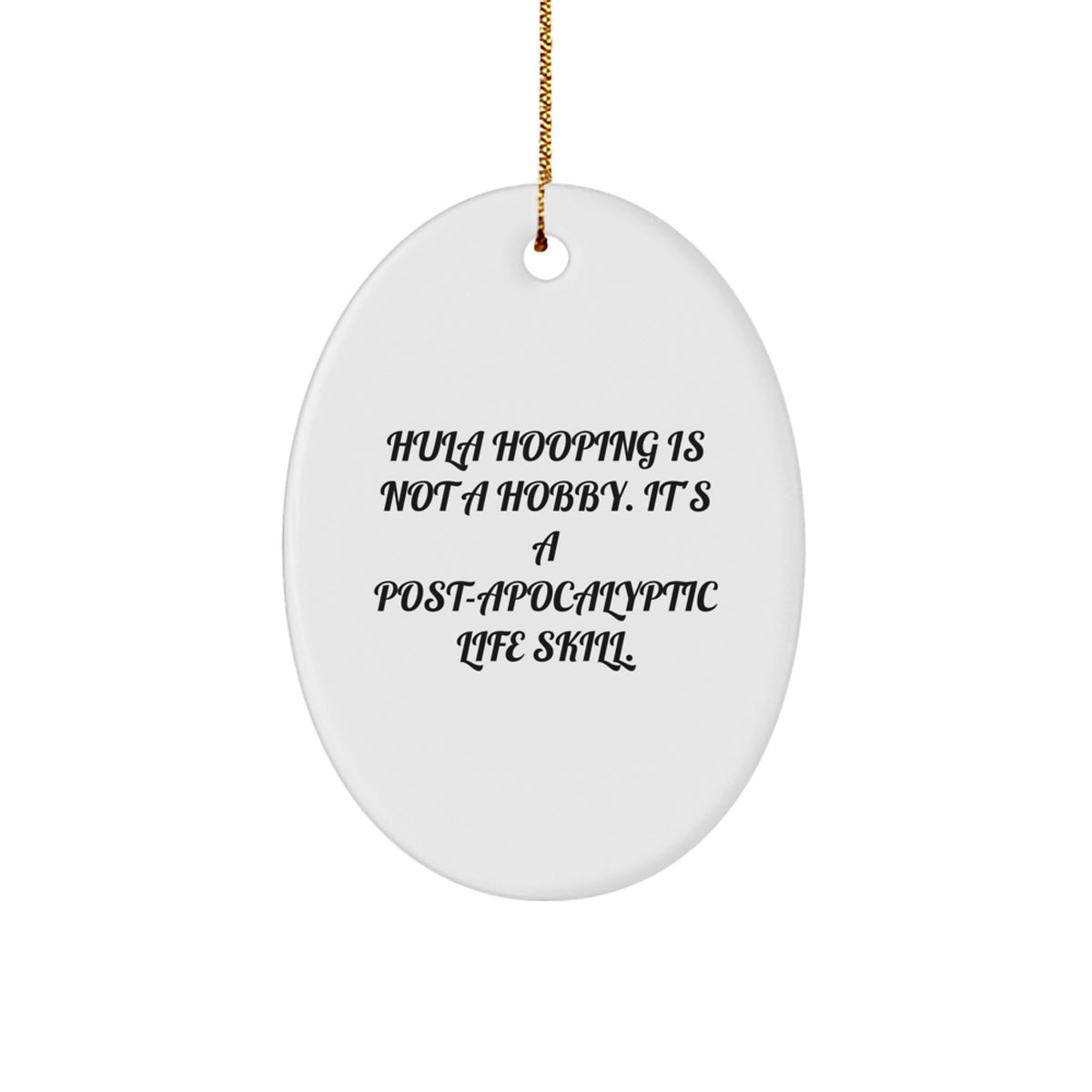 Hula Hooping Novelty Bright Christmas Ornament for Friends Gift - Image 1