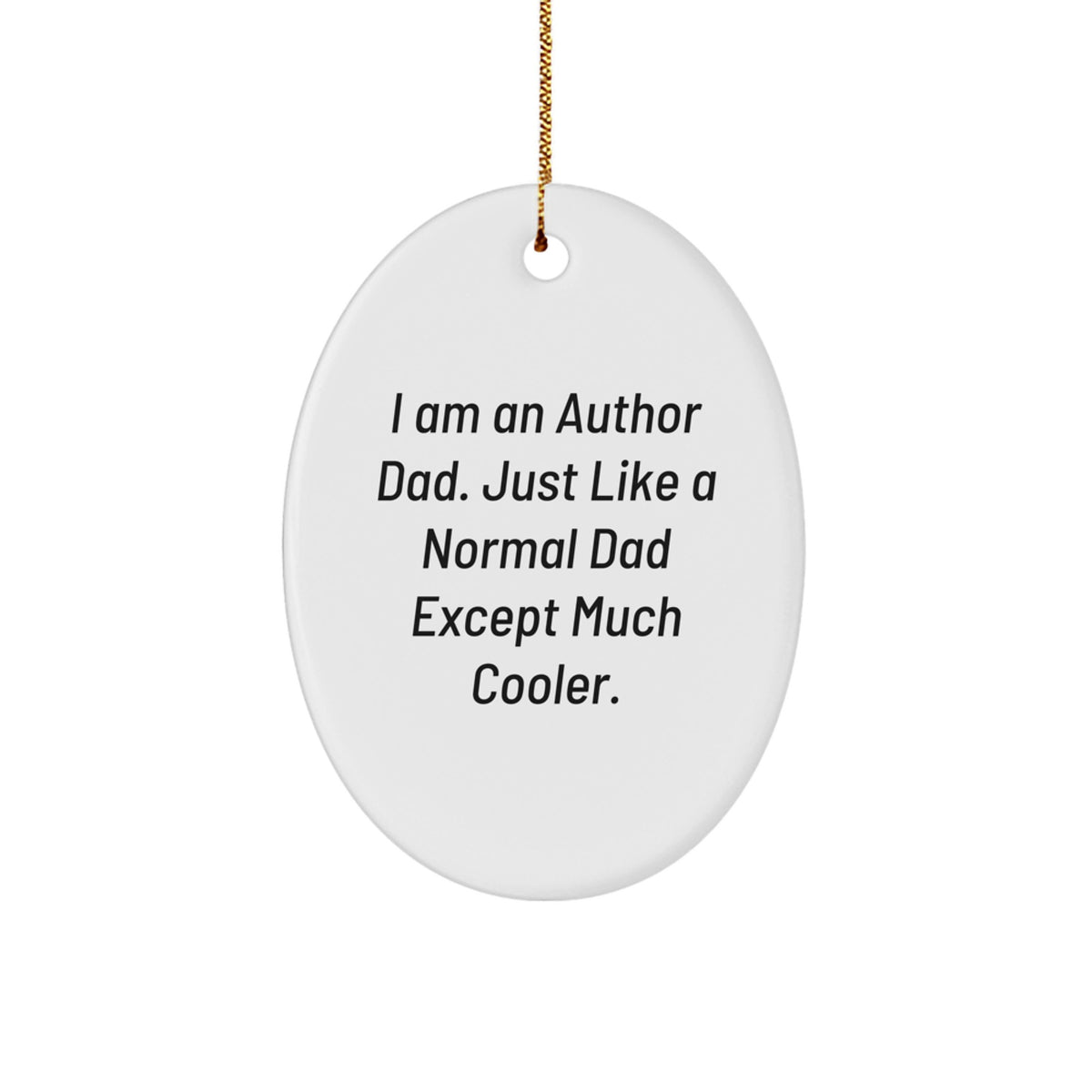 Author Dad Keepsake Christmas Ornament for Him Gift - Image 1