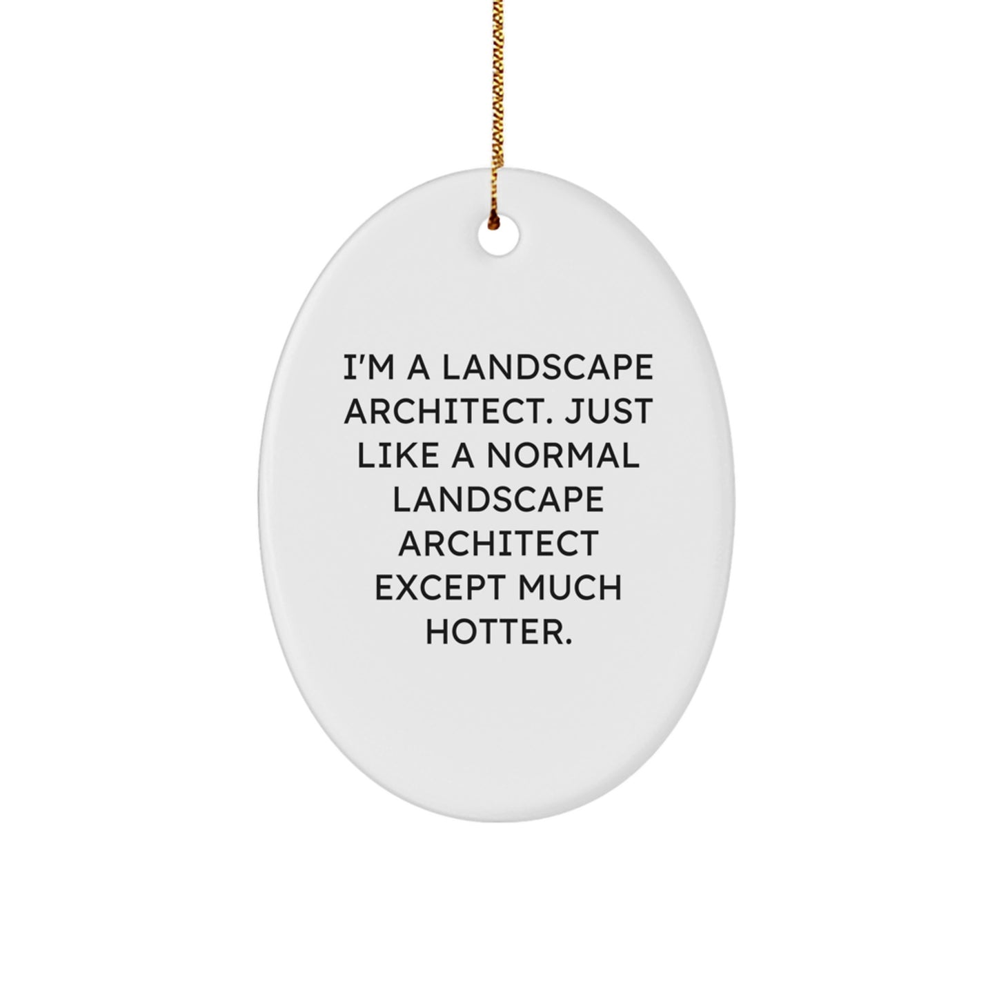 Landscape Architect Christmas Oval Ornament Gifts from Friends and Family with Funny Quote - Image 1
