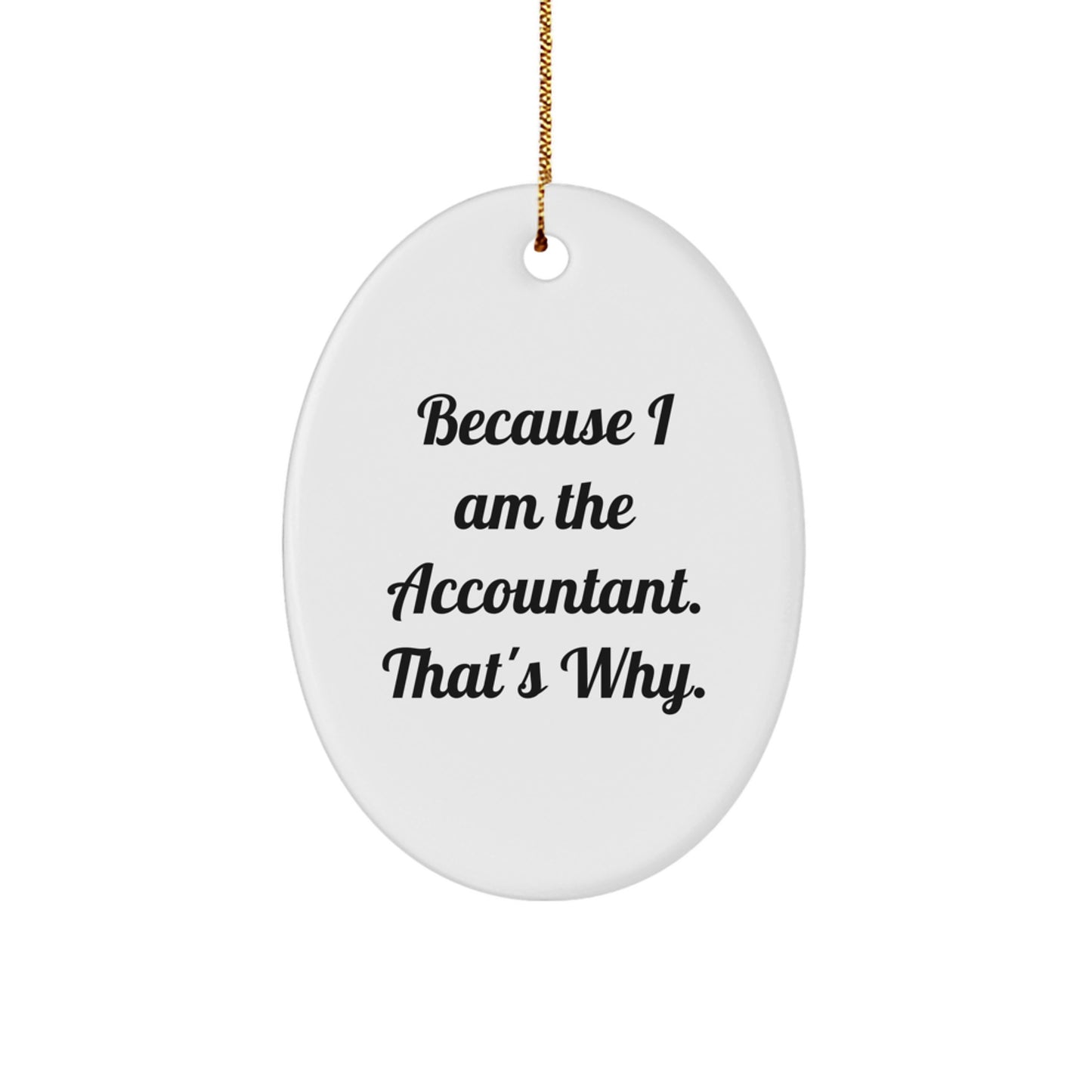 Christmas Gift for Her Accountant Oval Ornament Surprise Present - Image 1