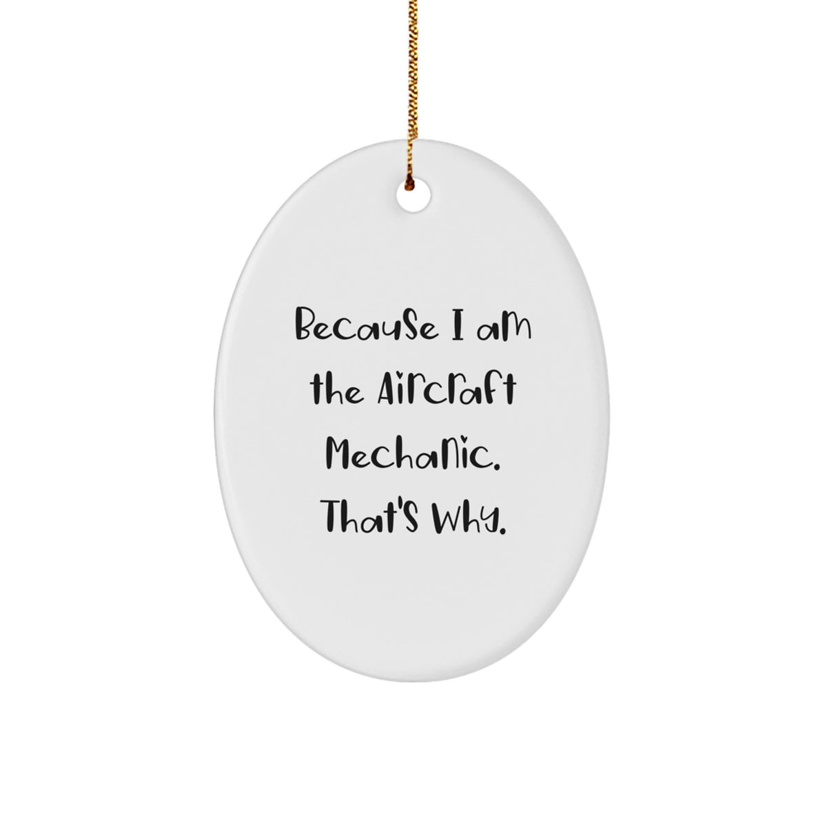 MDF Oval Ornament for Best Friend – Aircraft Mechanic Christmas Gift - Image 1