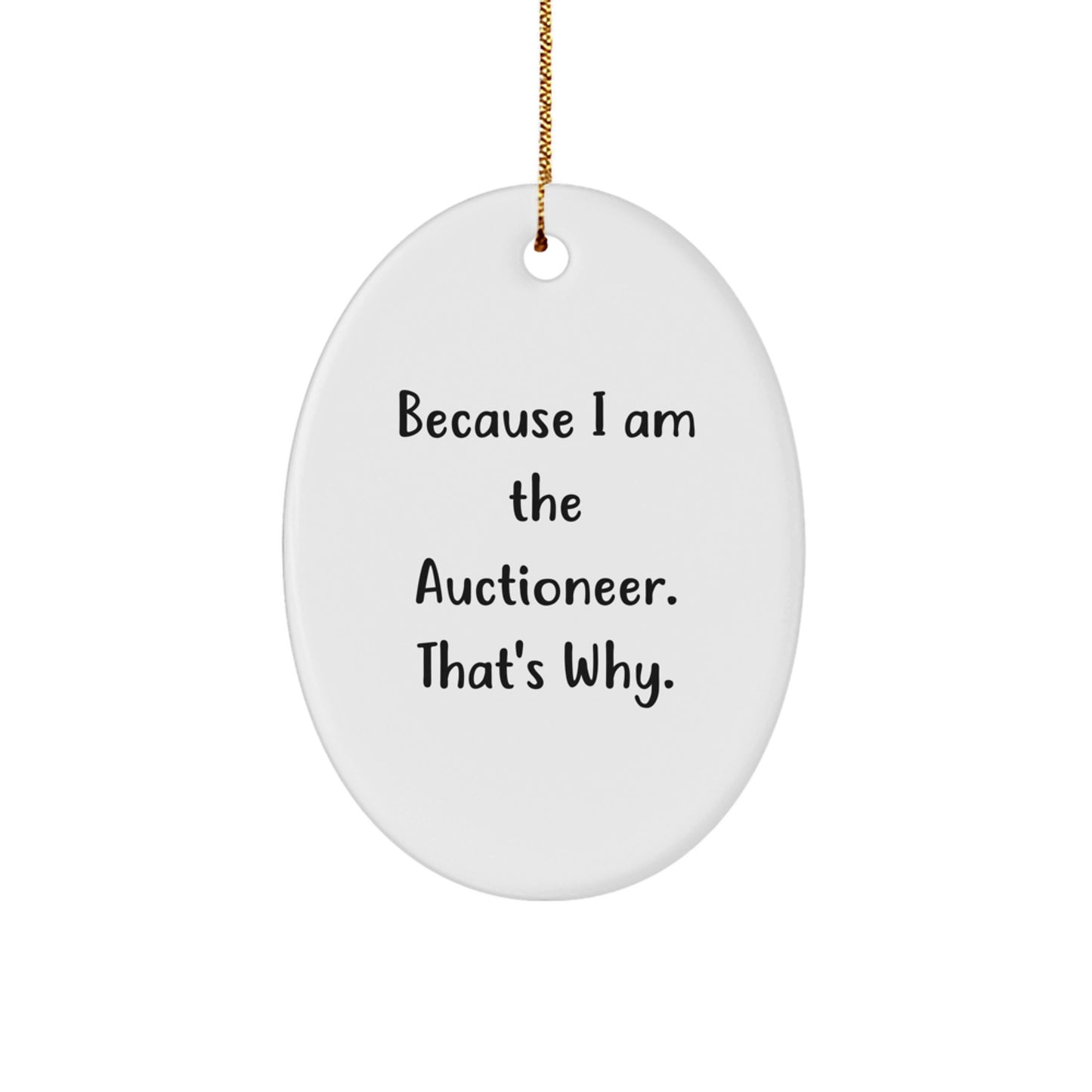 Auctioneer Christmas Ornament Present for Her Gift - Image 1